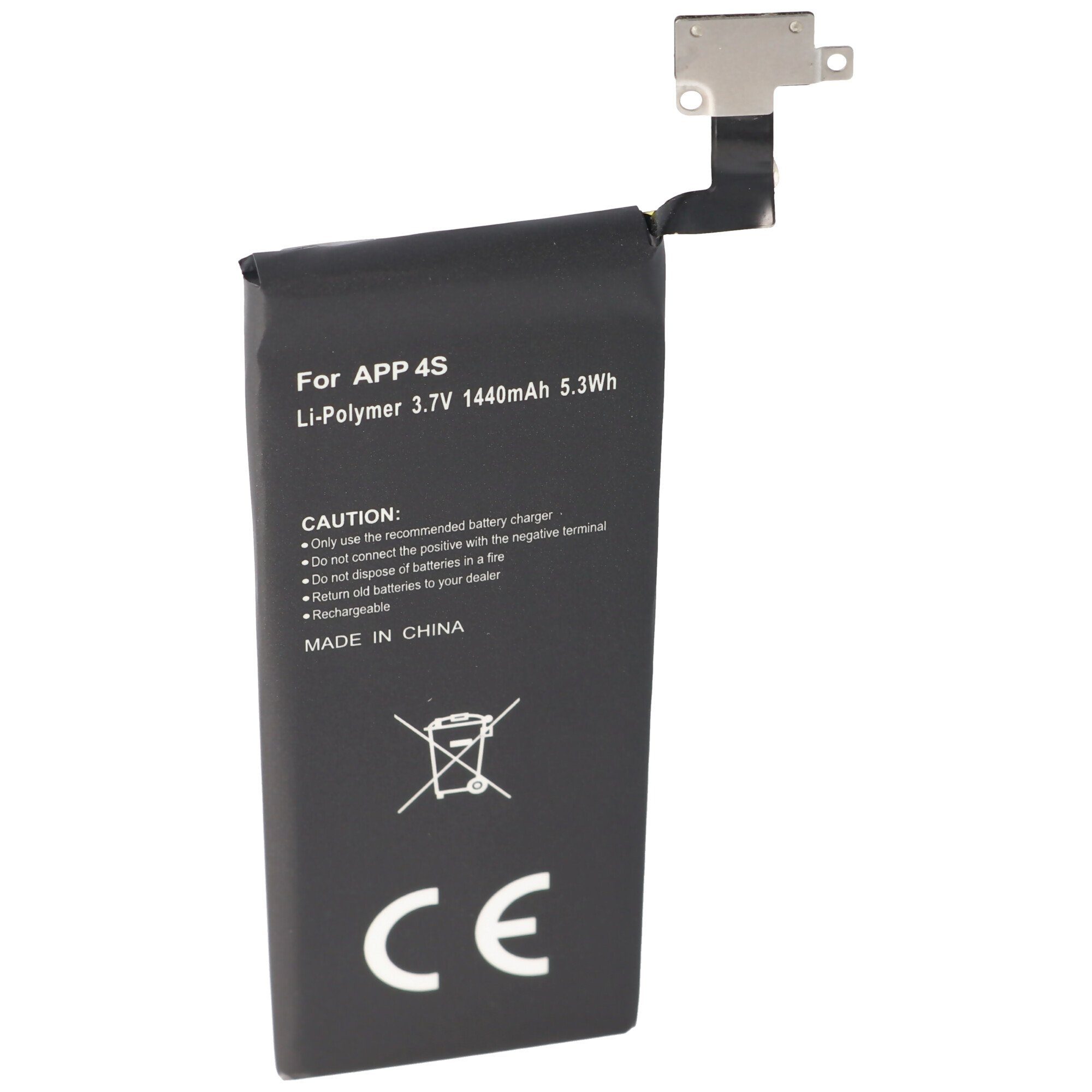 für Akku passend V) (3,7 iPhone Akku 4S GB-S10-423282-0100, mAh 1430 Apple Akku, 616-0579, AccuCell