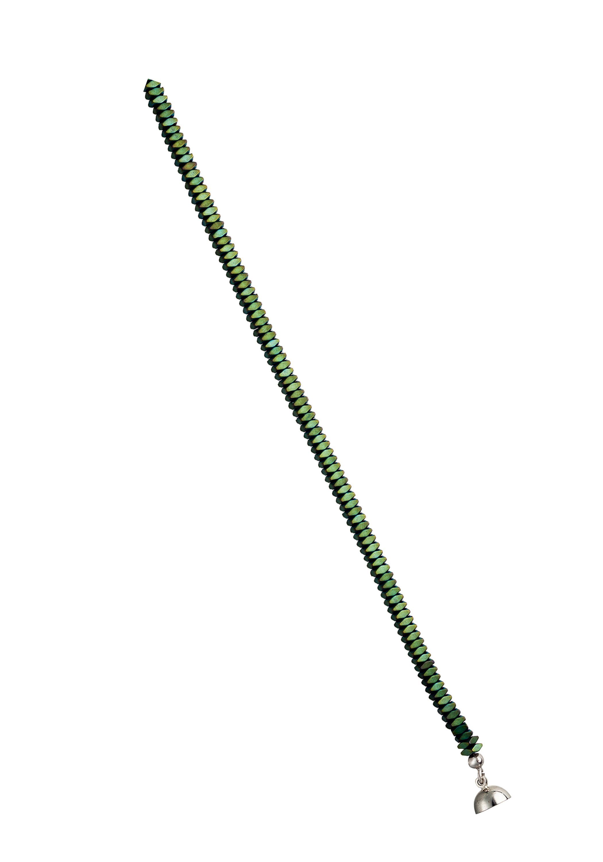 JOBO Kette ohne Anhänger Edelsteinkette mit Hämatin, 45 cm