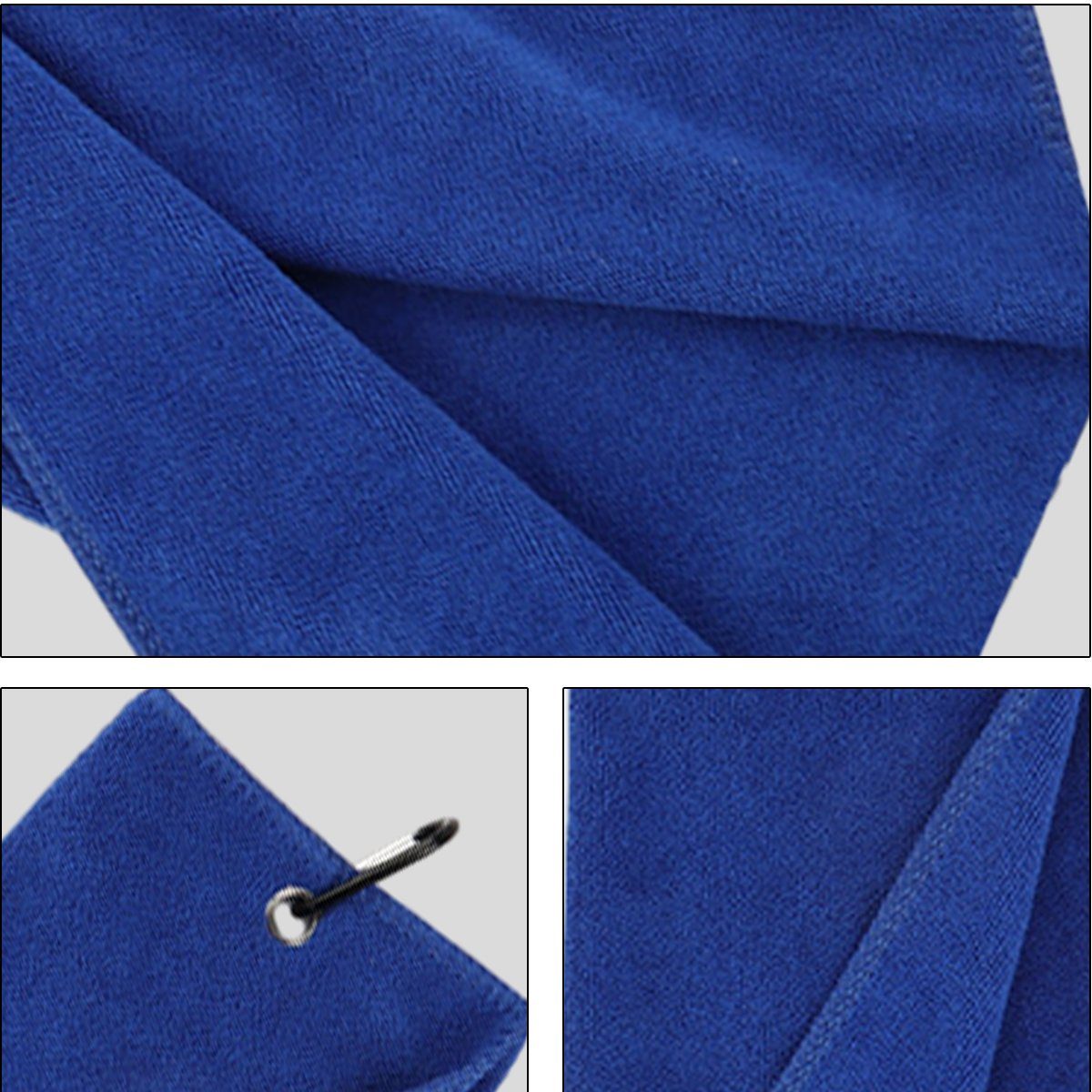 Jormftte Handtücher Gefaltetes Golfhandtuch,Premium blau Stoff,Waffelmuster Mikrofaser