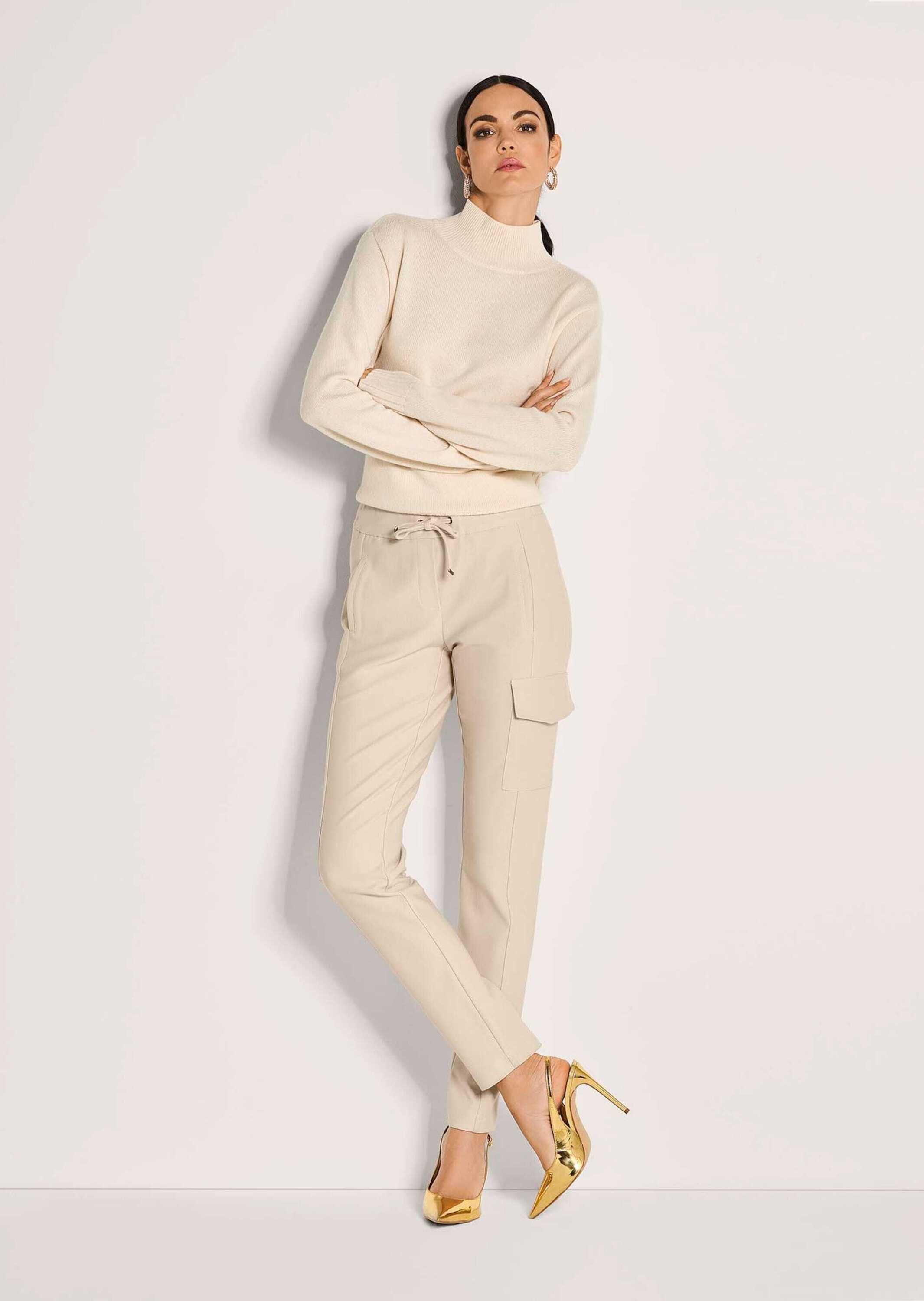 Jerseyhose Kurzgröße: Cargo-Jerseyhose mit Kordelzug
