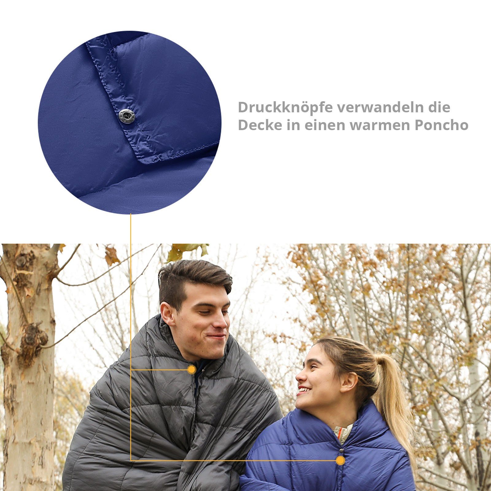 Smart Matte, Camping Strand Decke Dark Picknick 440 Blue 440 g Leicht Outdoordecke Park KingCamp, Decke