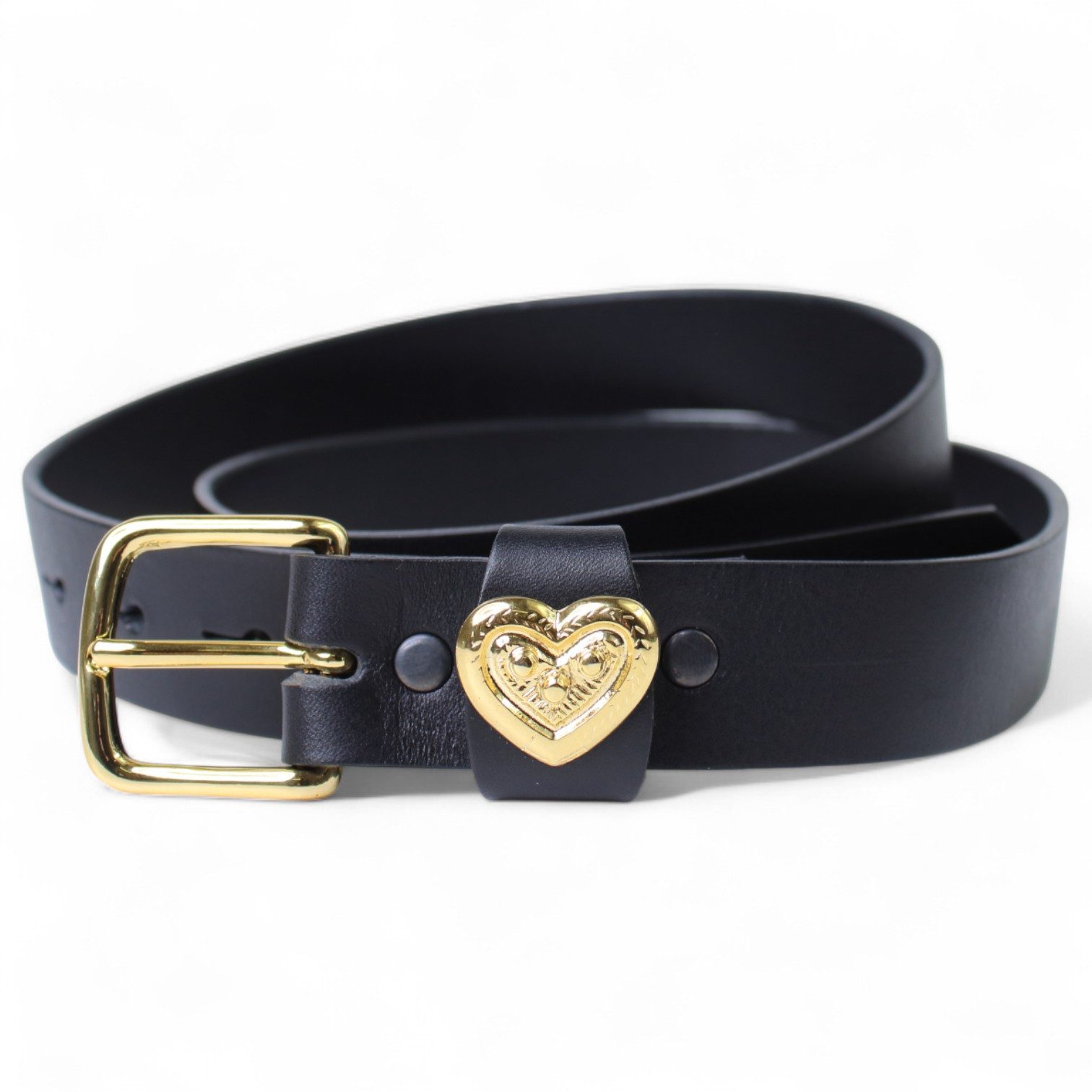 FRONHOFER Taillengürtel Damen Vollrindleder (1-St) 3 cm, Herzniete, vergoldet