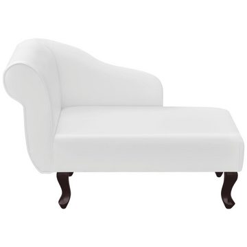 vidaXL Sitzbank Chaiselongue Weiß Kunstleder Liegesofa Wohnzimmer Relaxliege