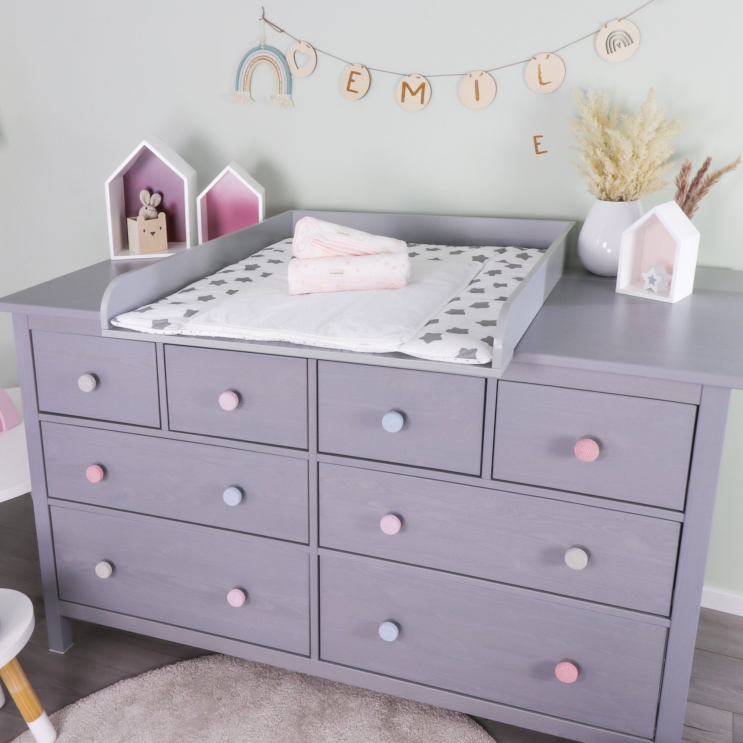 Puckdaddy GmbH Wickelaufsatz Rune (159,5x80cm) für IKEA Hemnes Kommoden, Wi günstig online kaufen