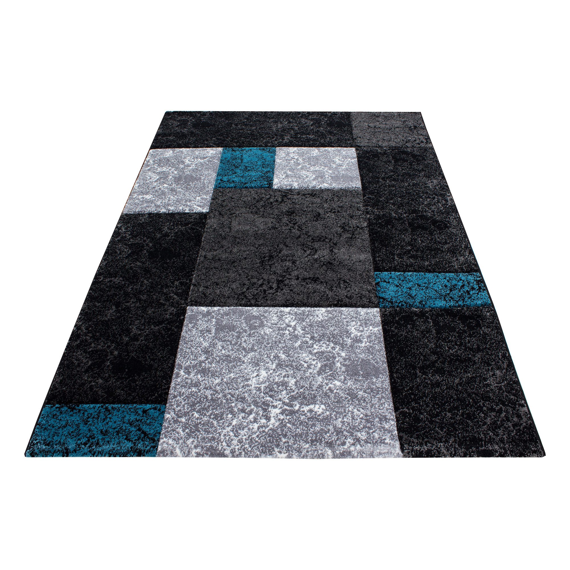 Carpettex Frisé-Teppich Kariert Design, Läufer, Höhe: günstig online kaufen