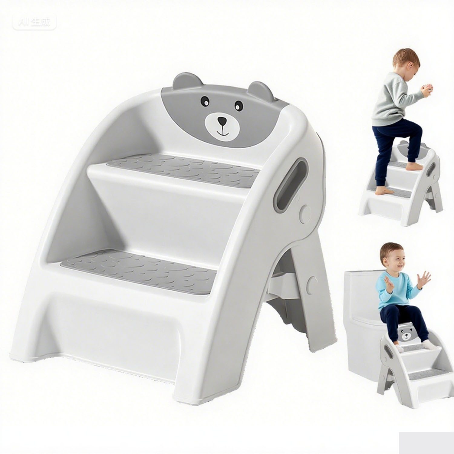 HEYHIPPO Baby-Toilettensitz Faltbarer Kinderhocker mit Anti-Rutsch-Füßen, 3 günstig online kaufen