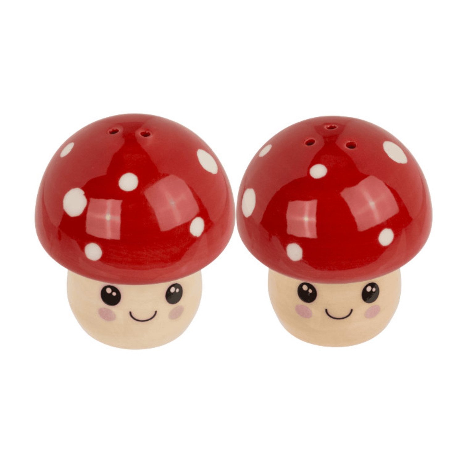 Out of the Blue Salz- / Pfefferstreuer Fliegenpilz Kawaii Salz- und Pfefferstreuer Set