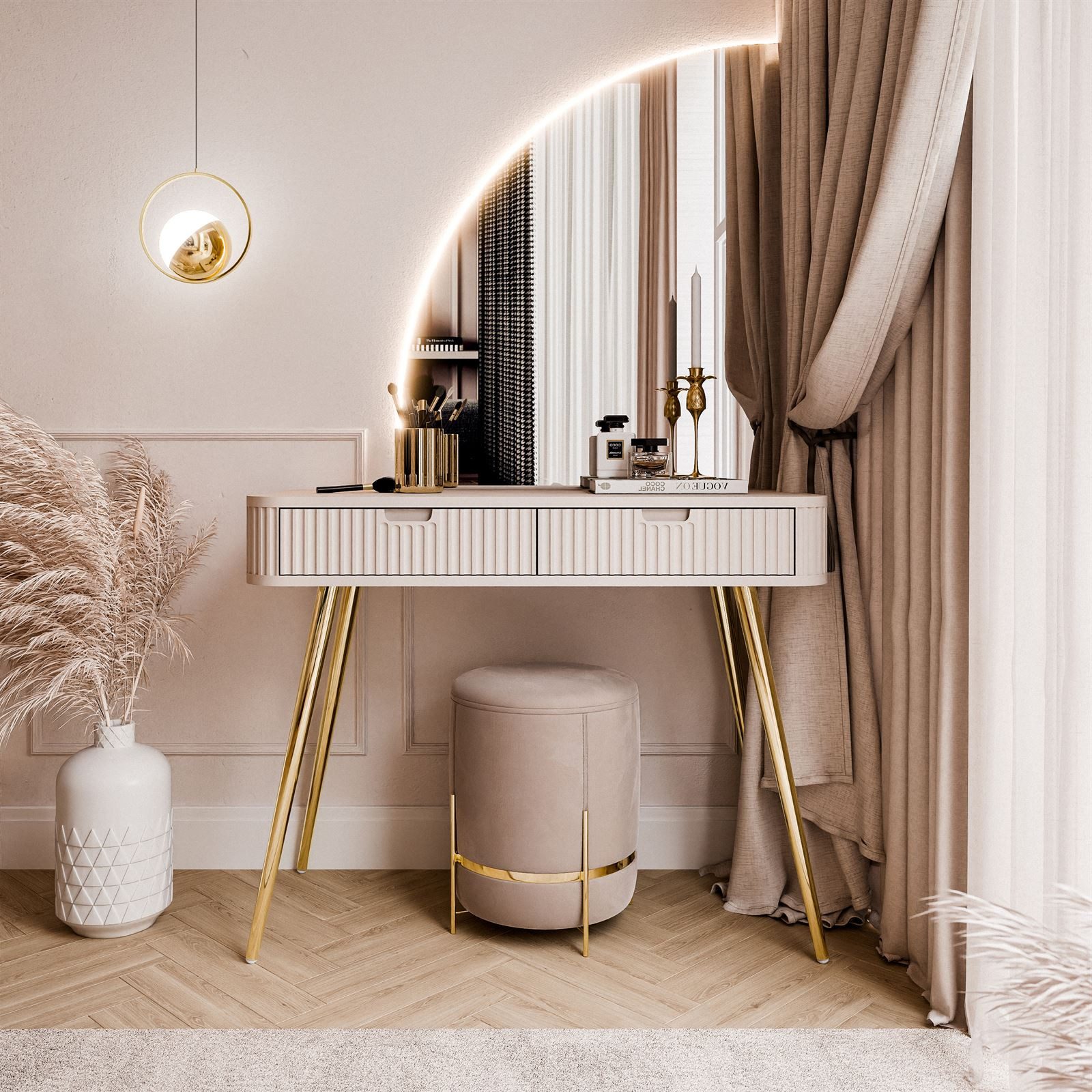 Lookway Schminktisch ZAIRA-QS mit LED Spiegel, günstig online kaufen