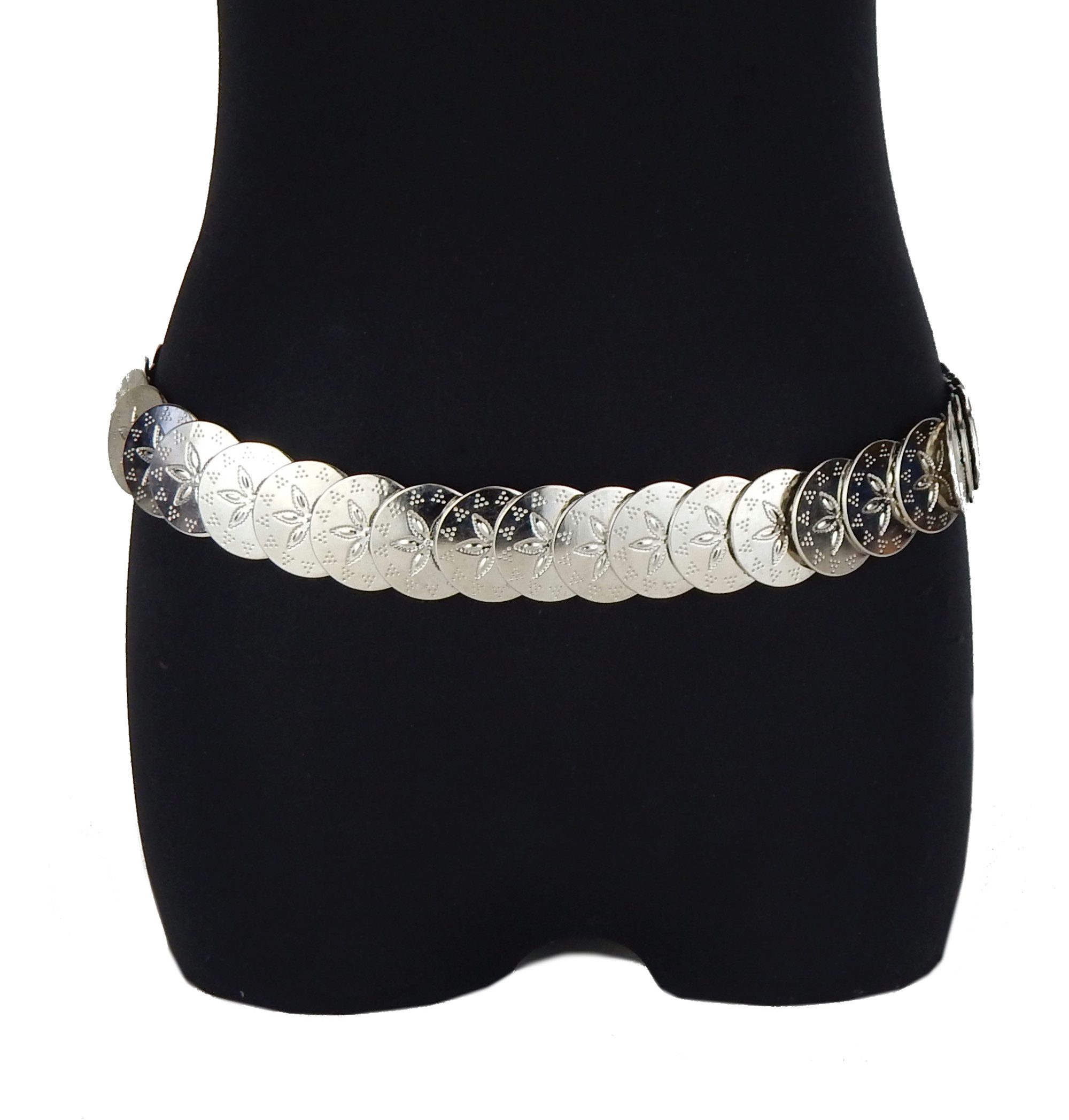 Ella Jonte Stretchgürtel im Boho Ibiza Style silber Metall