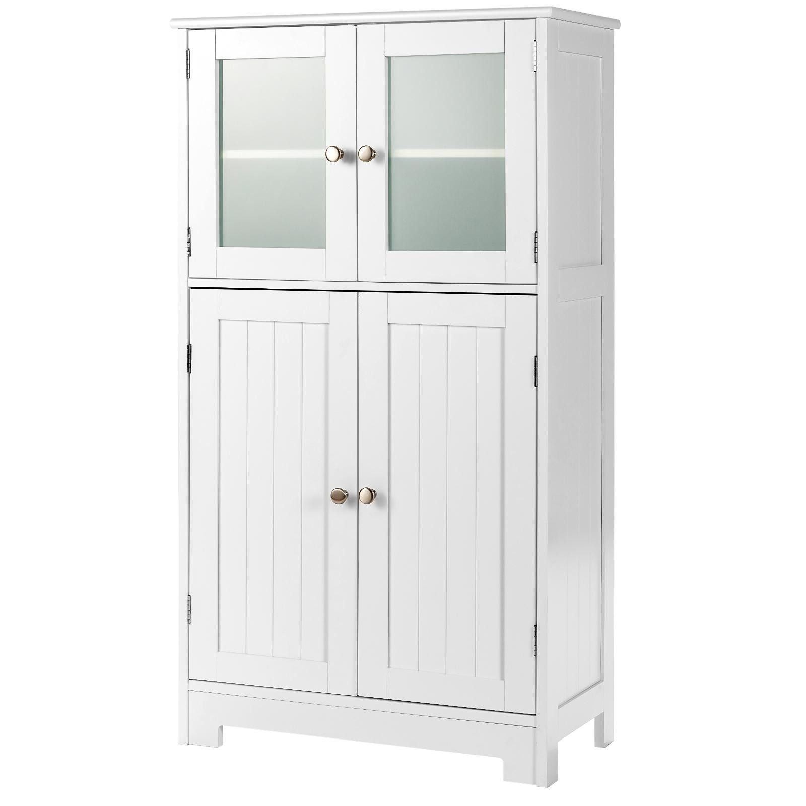 KOMFOTTEU Mehrzweckschrank Küchenschrank Badezimmerschrank mit 4 Ebenen & G günstig online kaufen