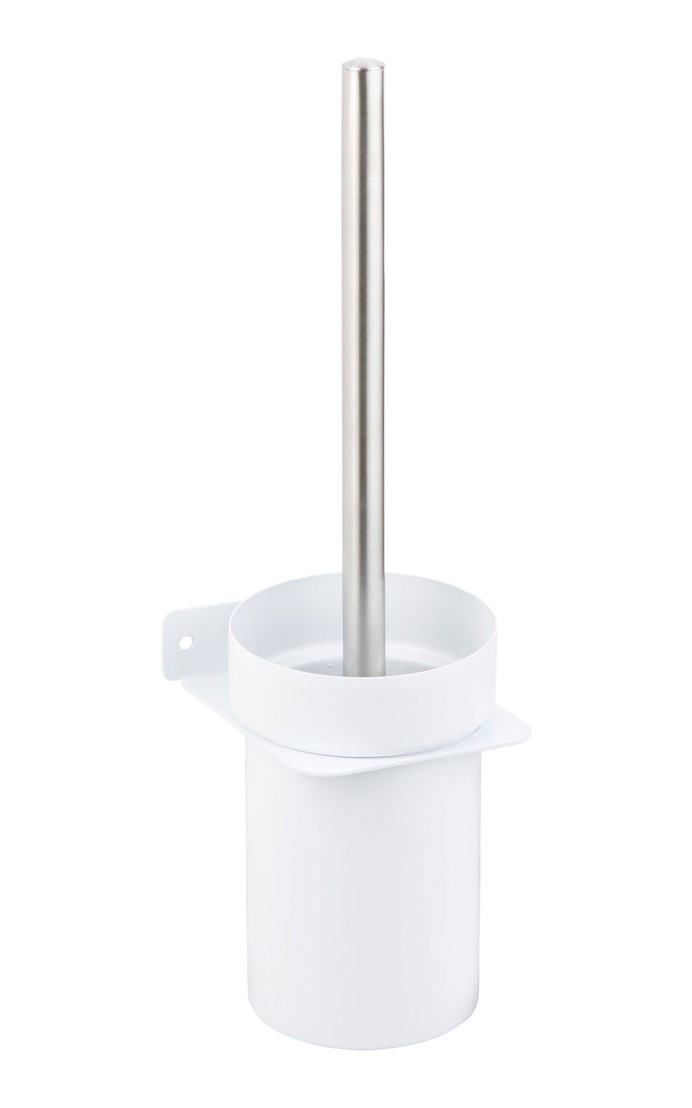 SOSmart24 WC-Garnitur SOSmart24 PURE WHITE Klobürstenhalter aus Metall - Weiß Matt - NORDIC MINIMALISM - Toilettenbürstengarnitur Klobürste Toilettenbürste Bad WC, (1-tlg), Leicht zu reinigen