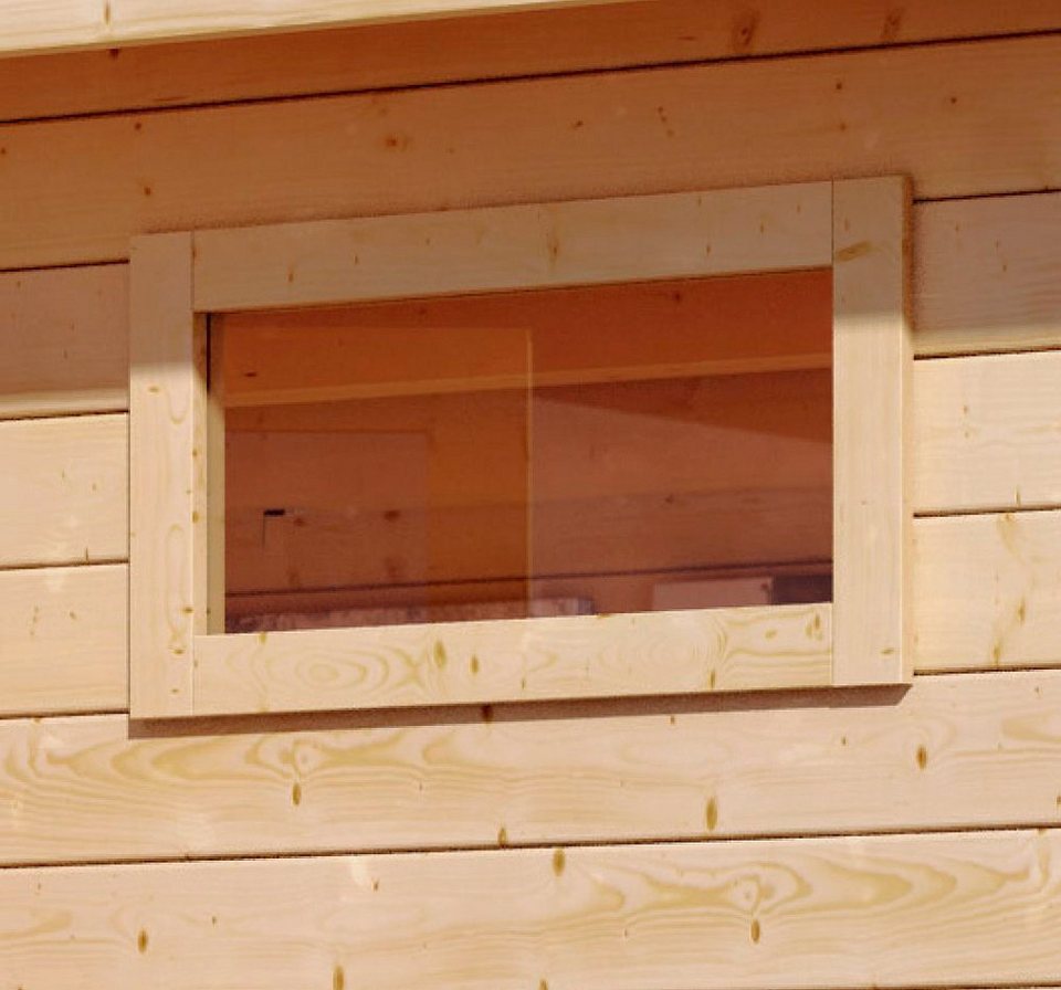 KARIBU Fenster BxT 44x85 cm, 38 mm, Aus nordischer Fichte
