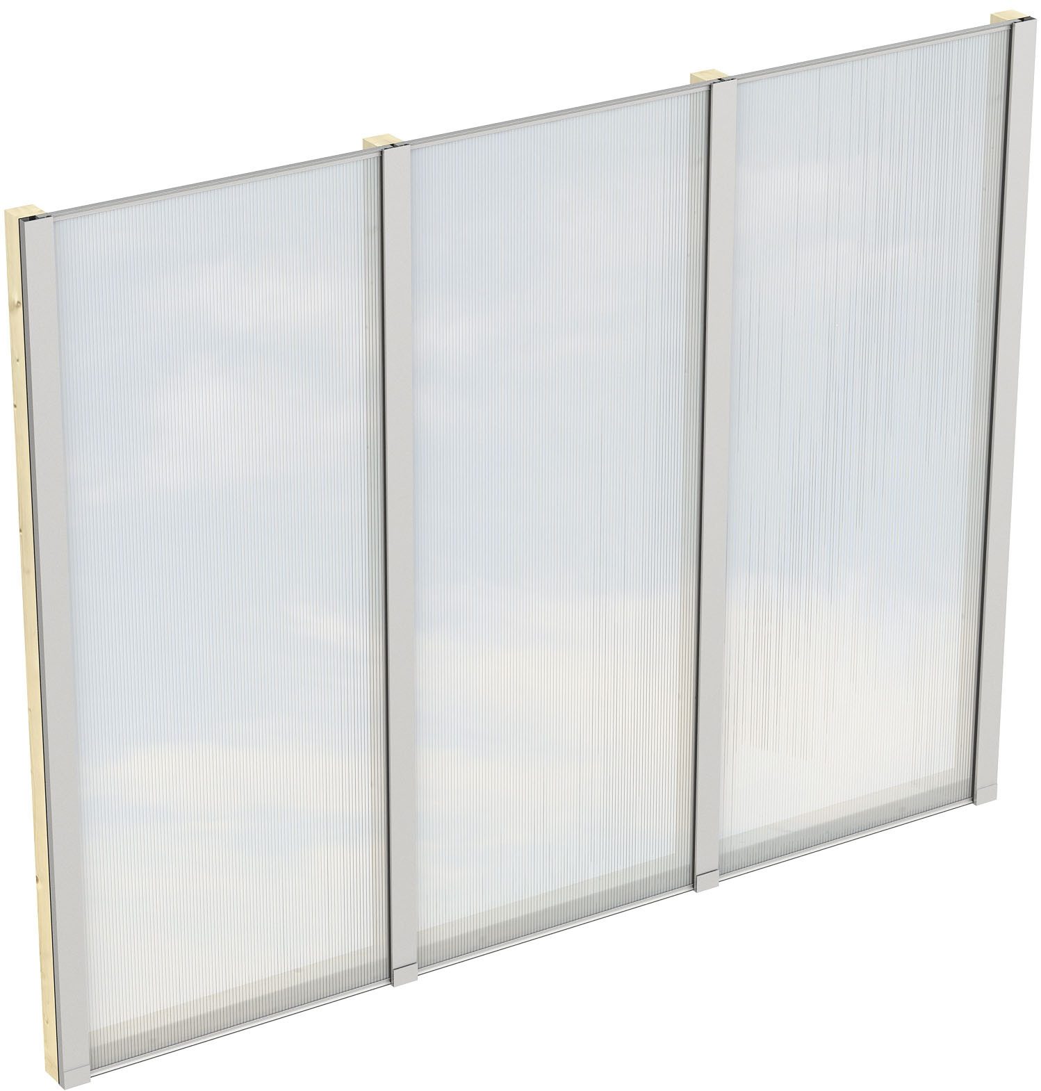 Skanholz Carport-Seitenwand, BxH:243x200 cm, m. Polycarbonat, freistehend