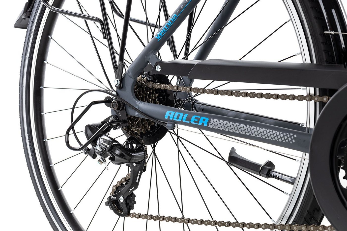 Thumbnail - Adler Trekkingrad Verona Trapez, 21 Gang Shimano Tourney 21 Schaltwerk, Kettenschaltung, Trekkingrad 28 Zoll Damenrad sc...