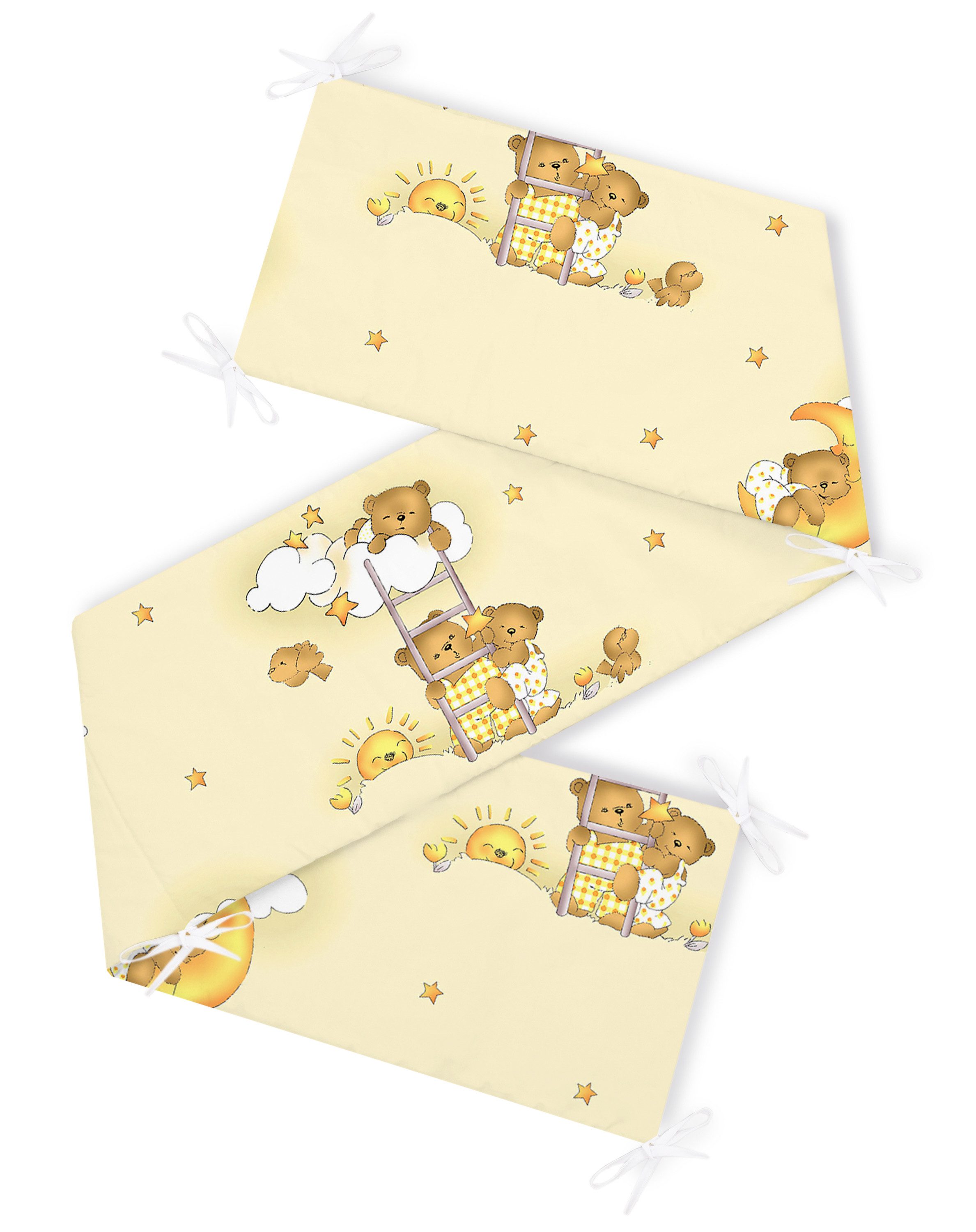 Bettnestchen - Bettumrandung Kopfschutz 180x30 cm für Kinderbett 120x60 geeignet