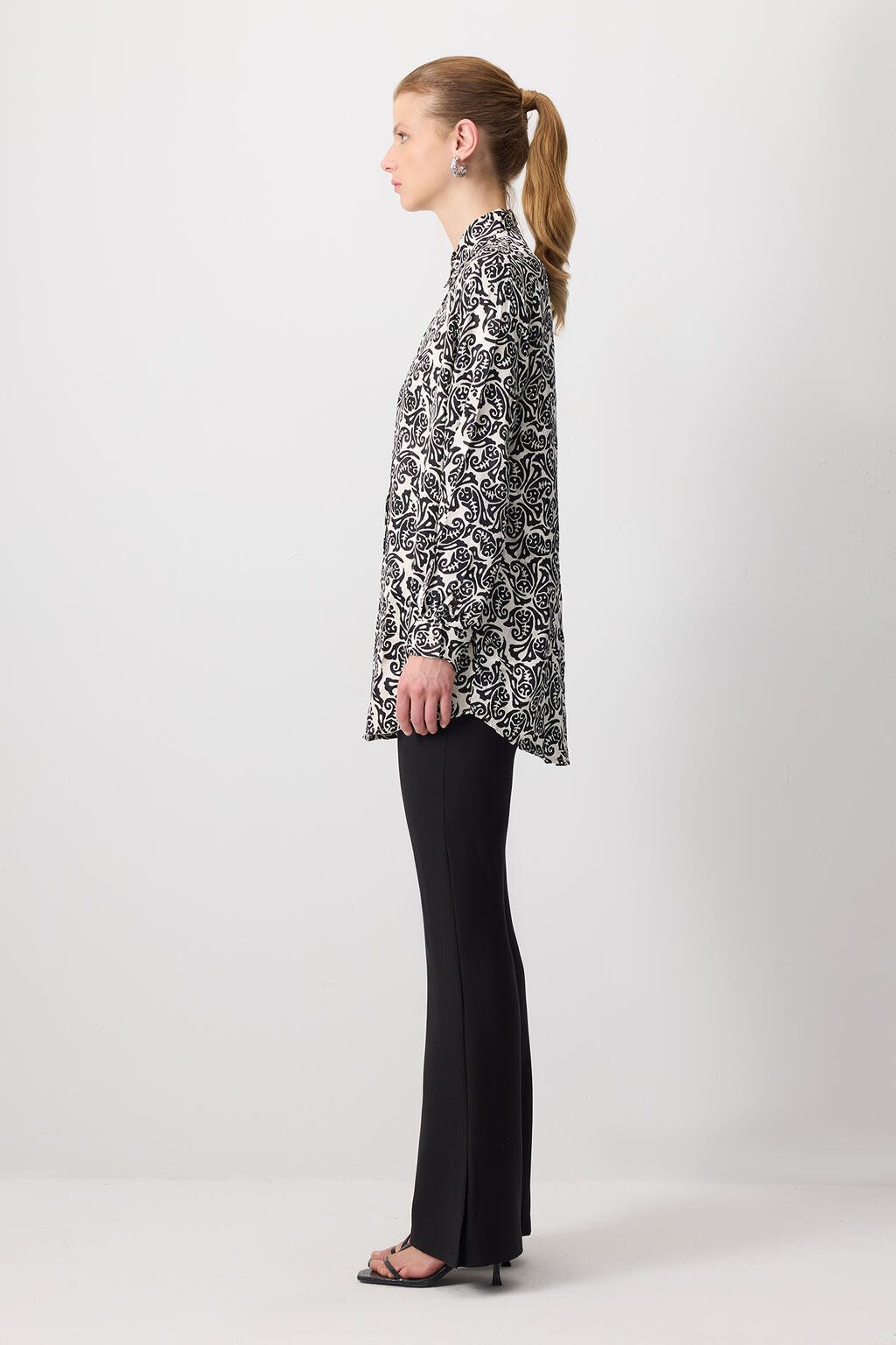 touche prive Hemdbluse GEMUSTERTES OVERSIZE-HEMD