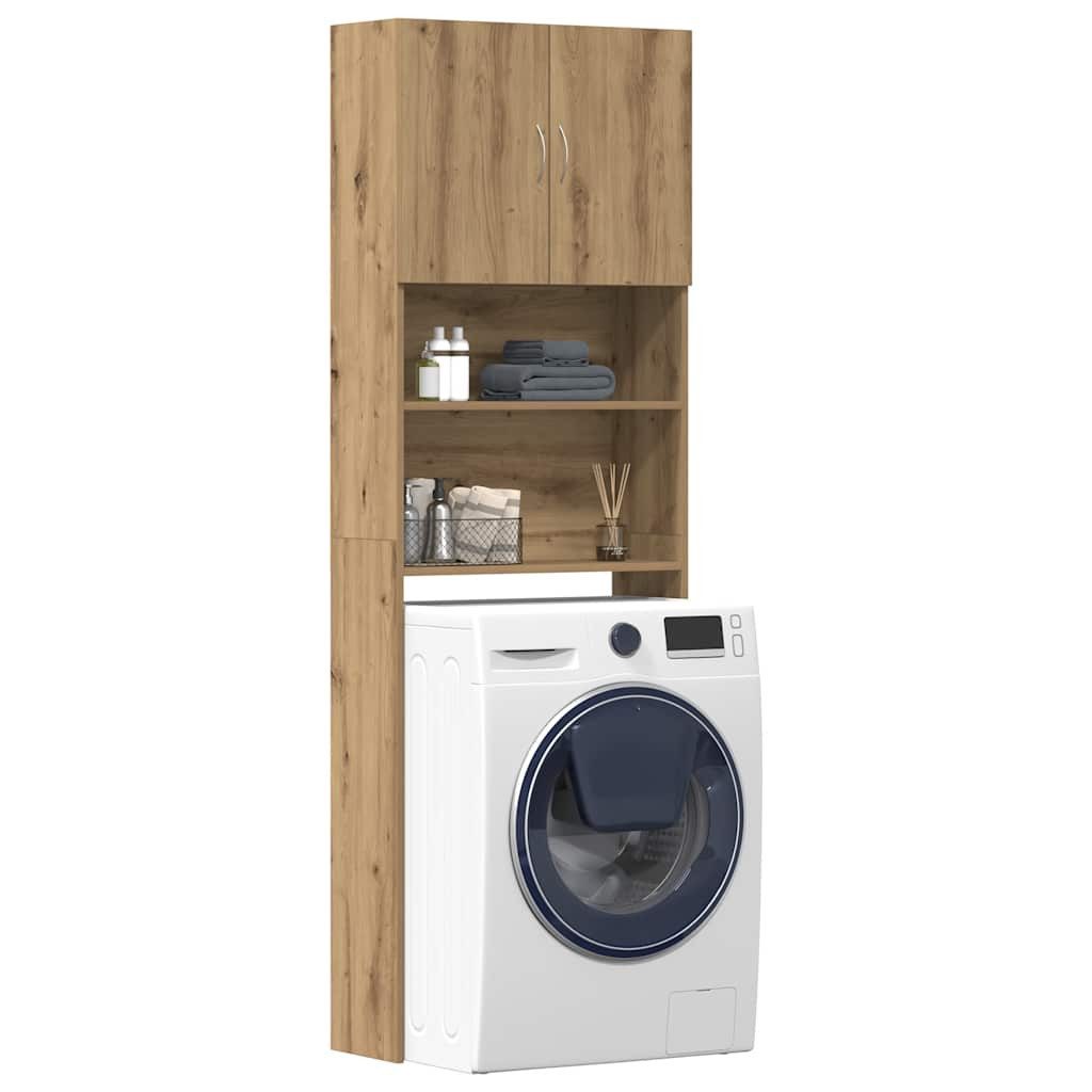vidaXL Waschmaschinenumbauschrank Waschmaschinenschrank Artisan-Eiche 64x24x190 cm Holzwerkstoff (1-St)