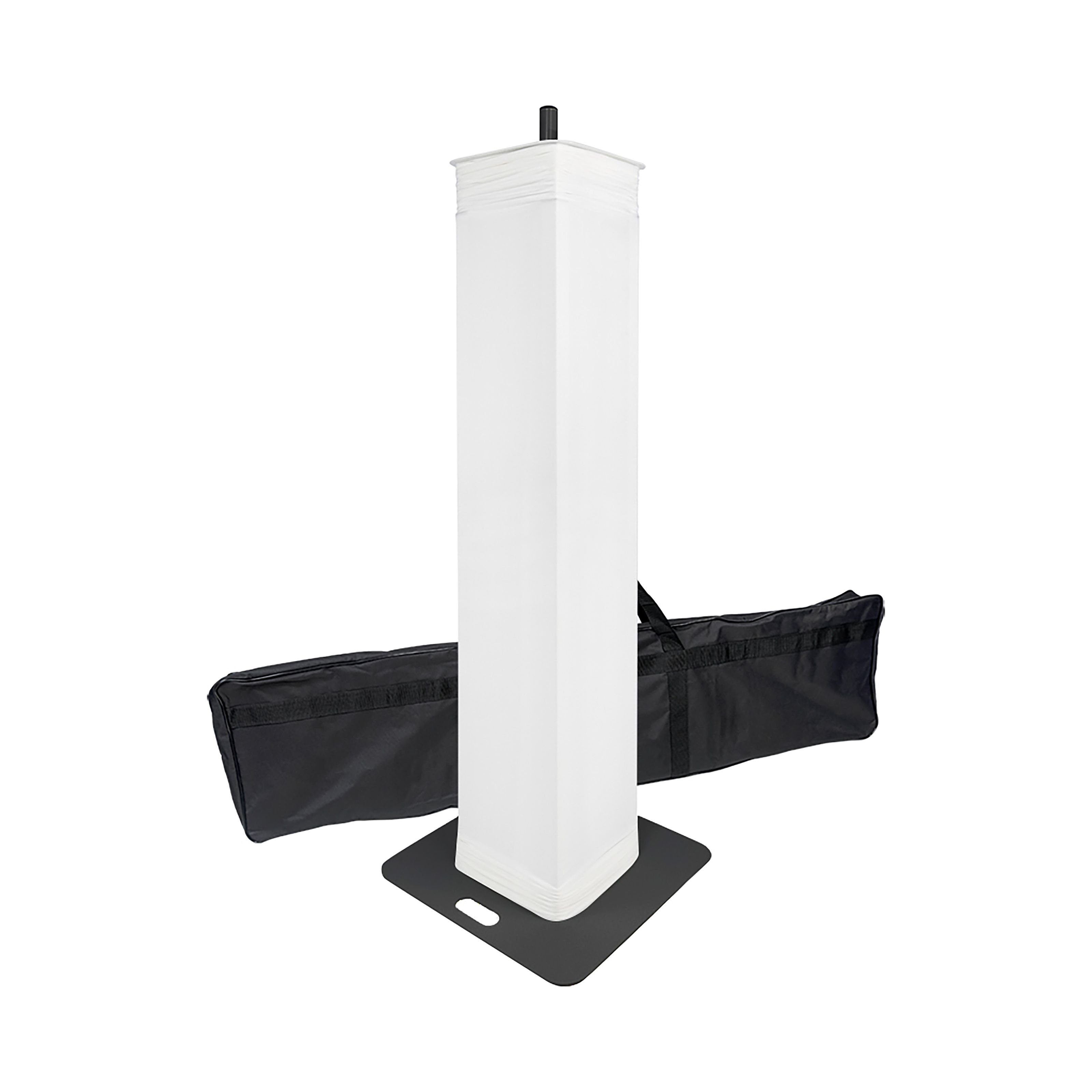 Headliner LA Lampenstativ (VENTURA TOTEM 2,5 Black Tower, White Screen - Tower Traverse)