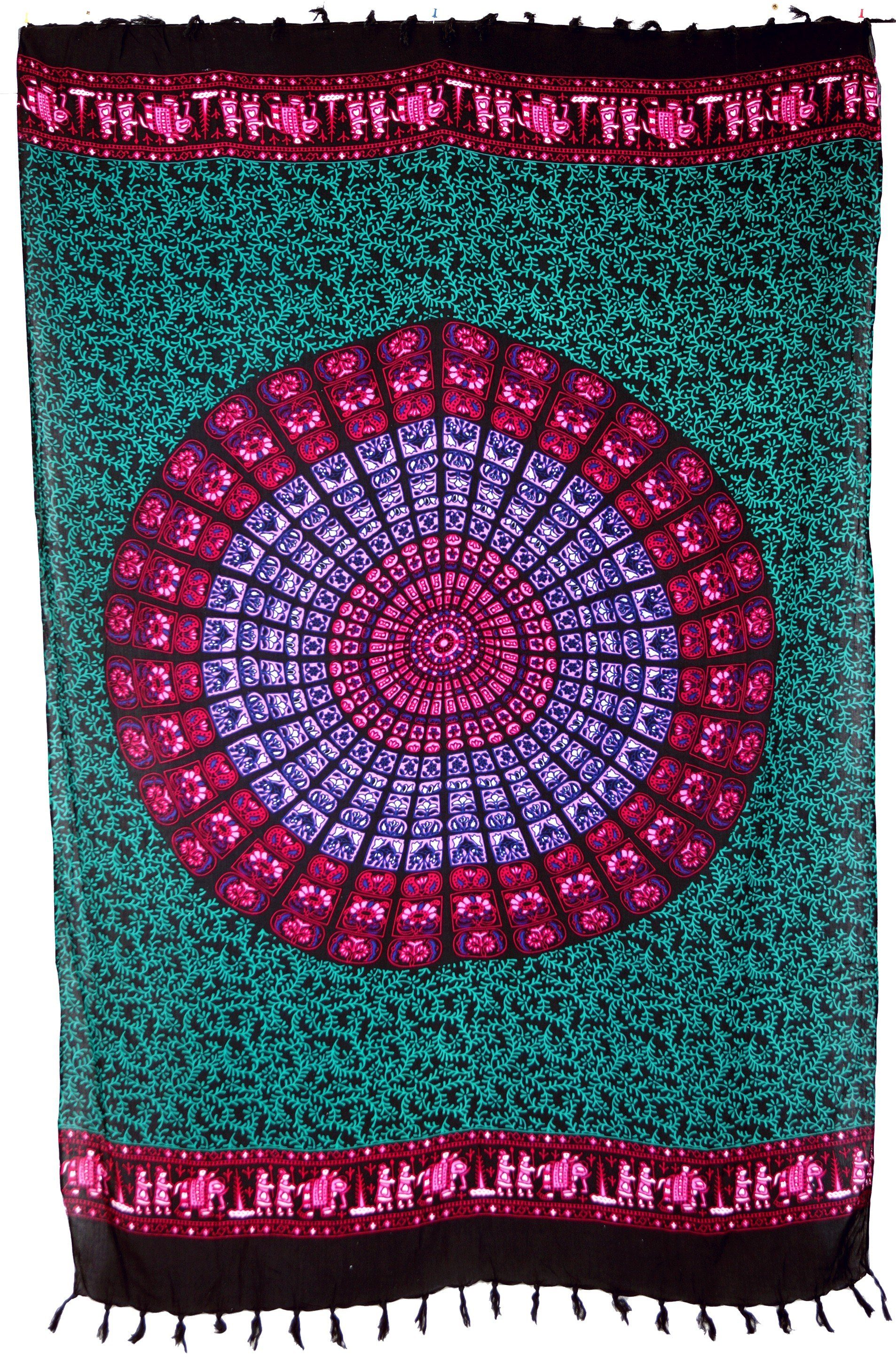 Guru-Shop Sarong Bali Sarong, Wandtuch, Wickelrock, Mandala..