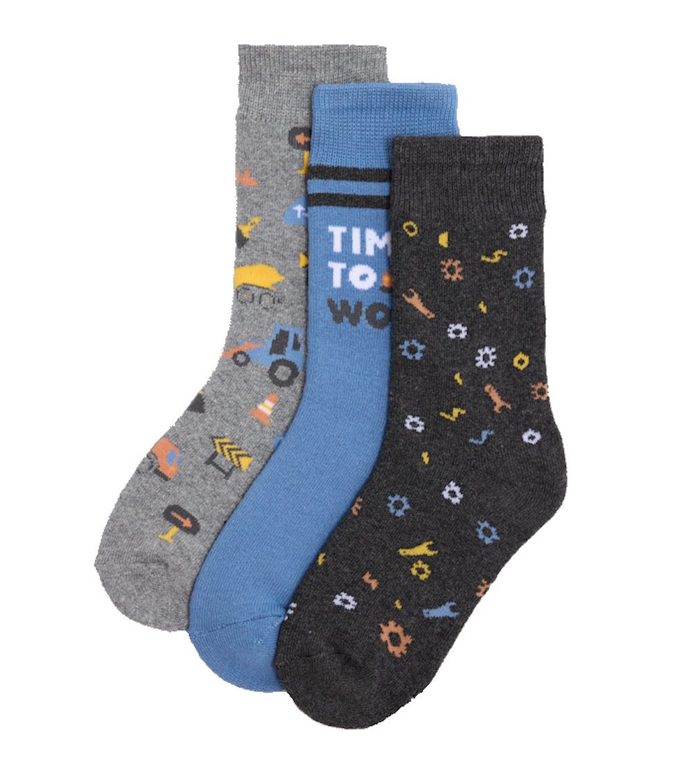 YSABEL MORA Thermosocken Ysabel Mora 3er Pack Jungen Thermosocken Socken Strümpfe Baustelle (3-Paar)