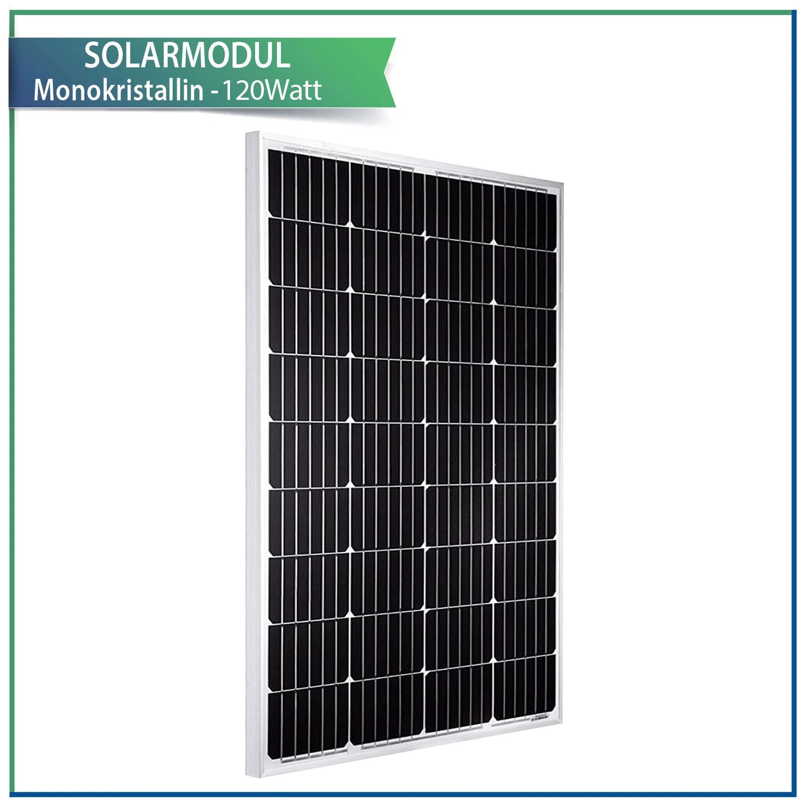 GLIESE Solarmodul Solarpanel für Balkonkraftwerk Wohnmobile Wohnwagen Off-Grid-Systeme, 120 W, Monokristallin, (1-St., Solarmodule), Kaskadierbar in Strings parallel/seriell