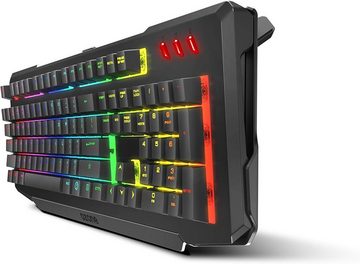 Ozone Gaming Gear halbmechanische Gaming 4000 DPI, 6 Farben LED, USB Tastatur- und Maus-Set, mit RGB-Hintergrundbeleuchtung, AVAGO Optischer Sensor Gaming-Maus