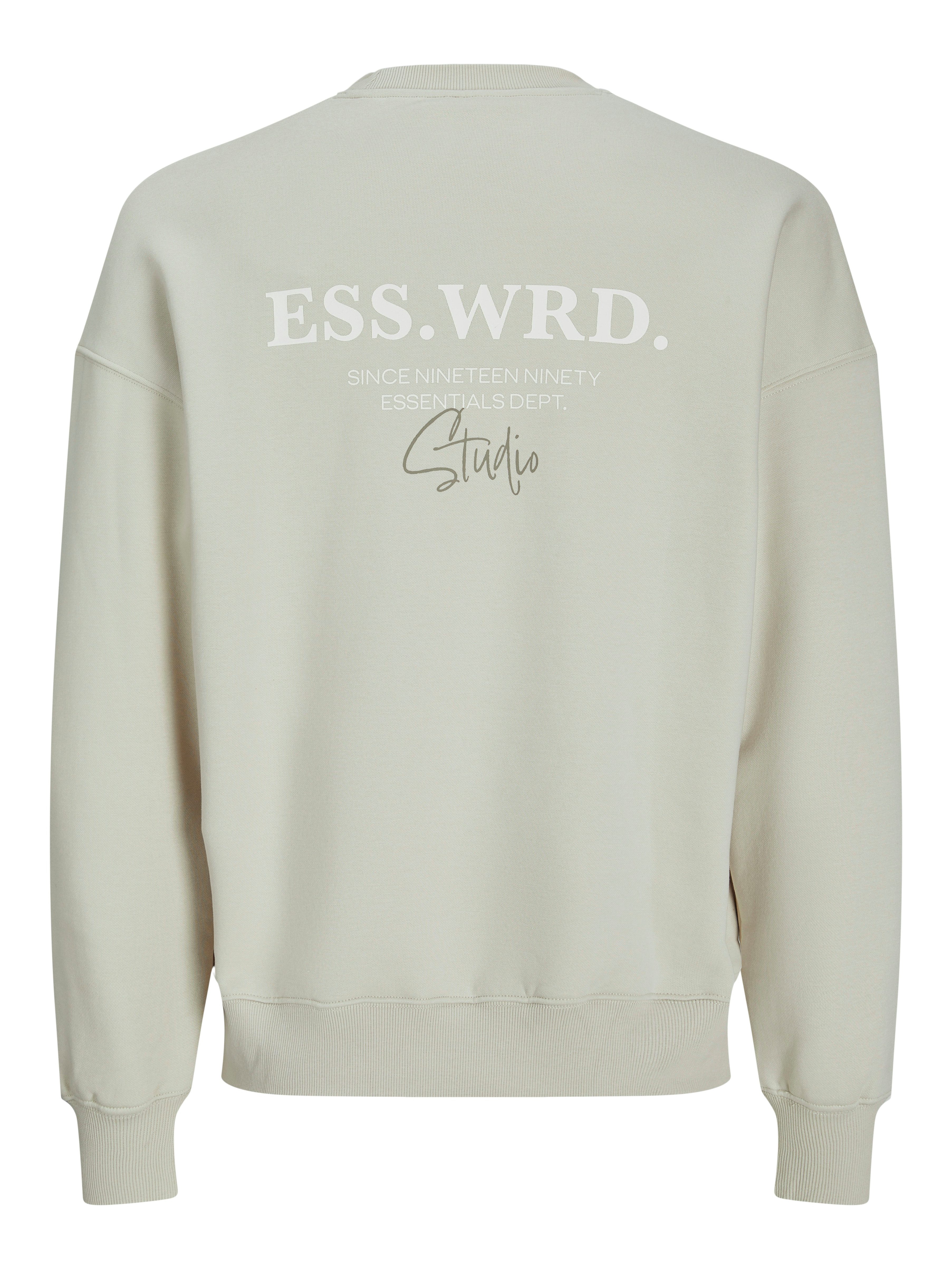 Jack & Jones Sweatshirt JJEURBAN EDGE STUDIO SWEAT CREW NOOS mit Front und Back Print