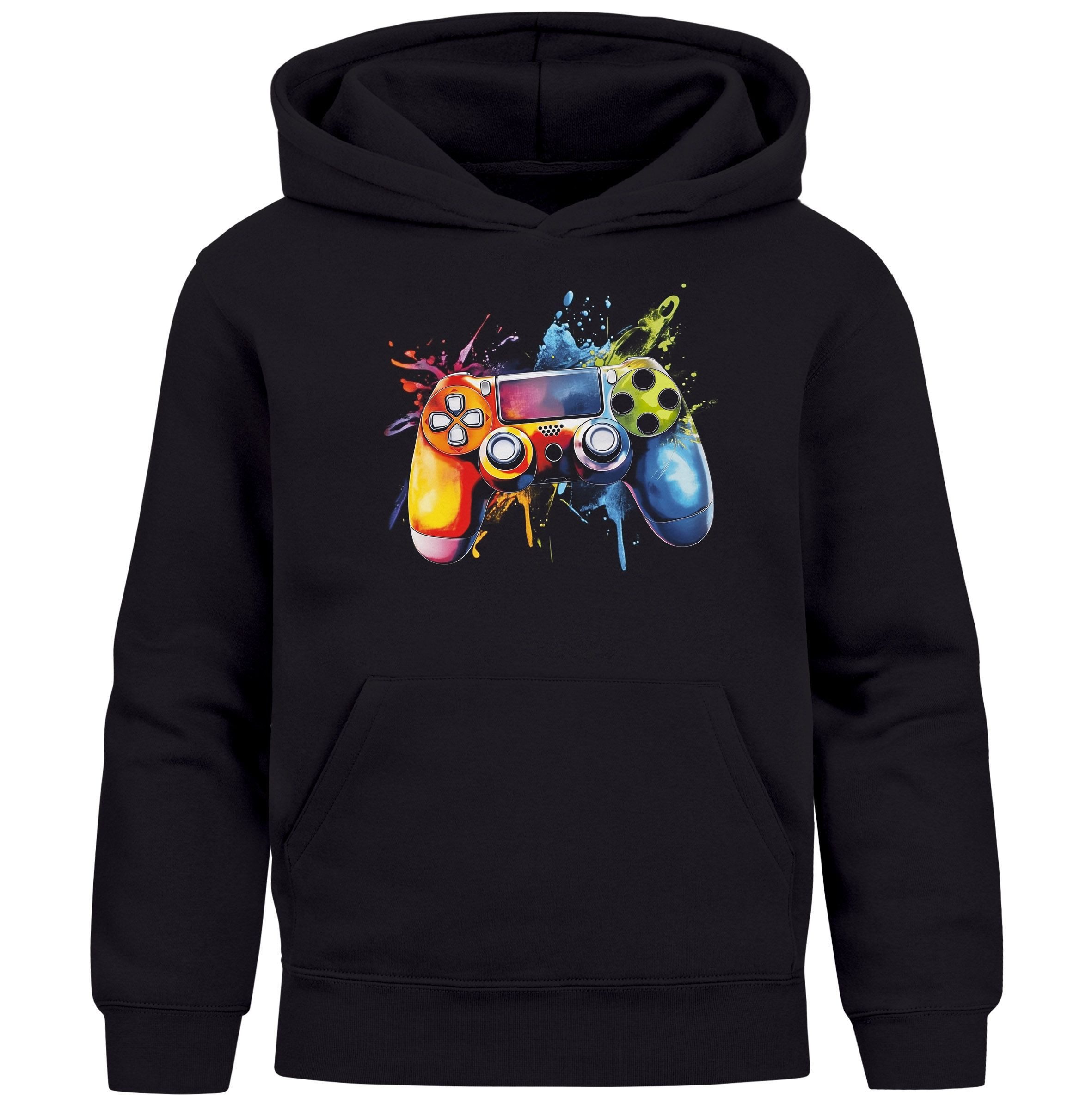 MoonWorks Hoodie Kinder Hoodie Jungen Gaming Zocken Spielekonsole Aufdruck Print