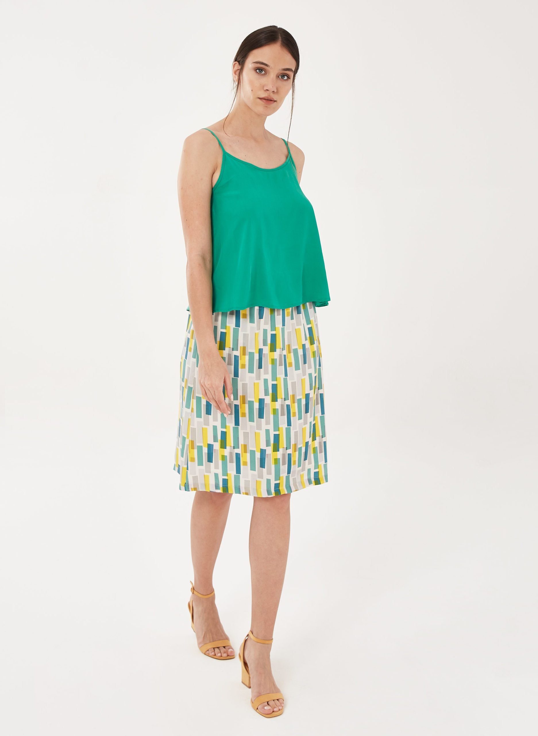 ORGANICATION 2-in-1-Top Spaghettiträger-Top aus Tencel™ in Emerald