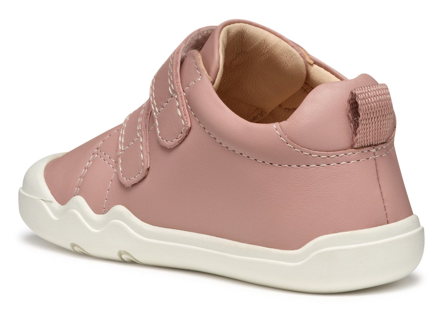 Geox B STEPPIEUP GIRL Sneaker, Sneaker, Klettschuh, Babyschuh mit modischer Perforierung