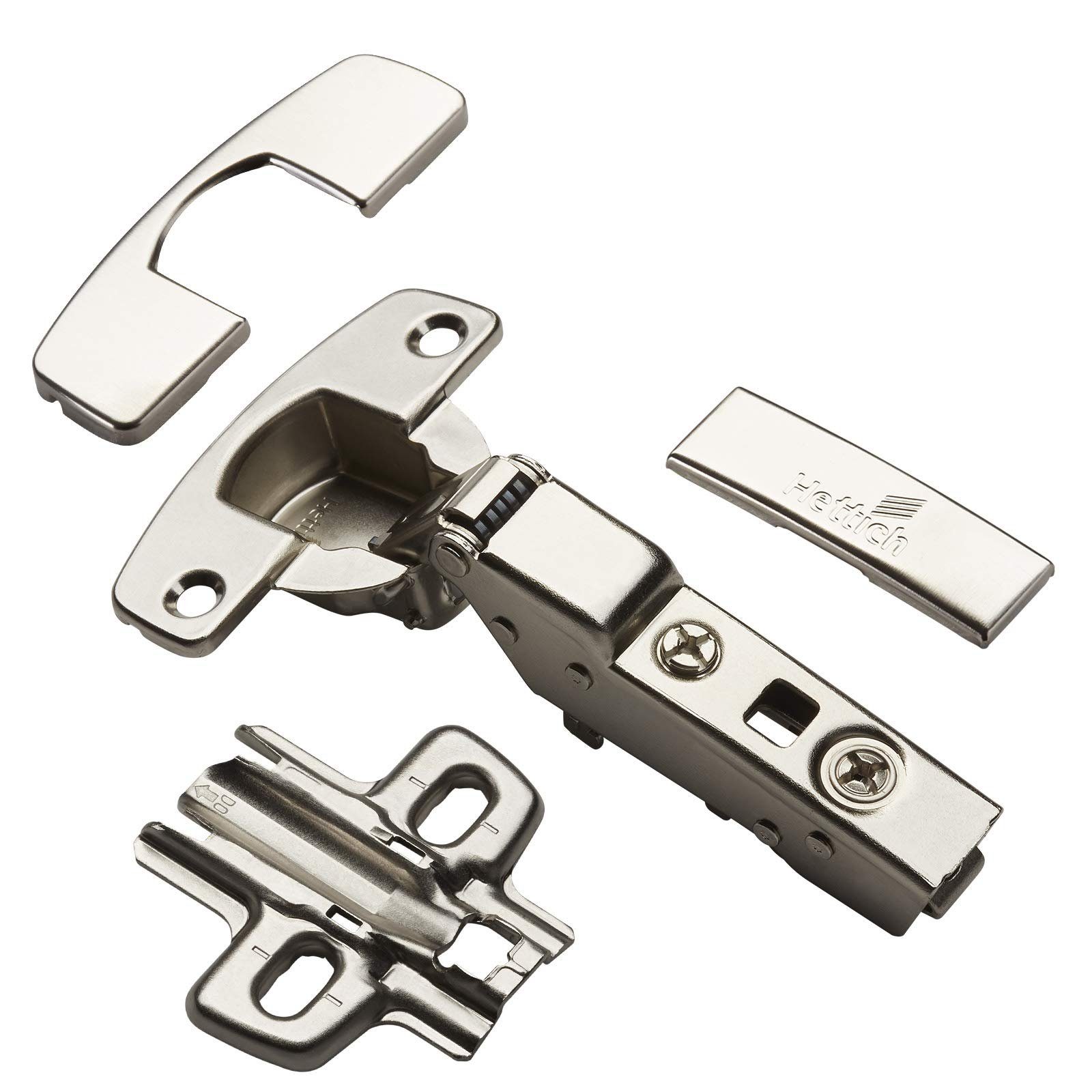 Hettich Möbelbeschlag Topfband SENSYS 8645i T52 110° Automatikscharnier gedämpft (1 St), Mittelanschlag inkl. Montageplatte & Abdeckkappen von HETTIC