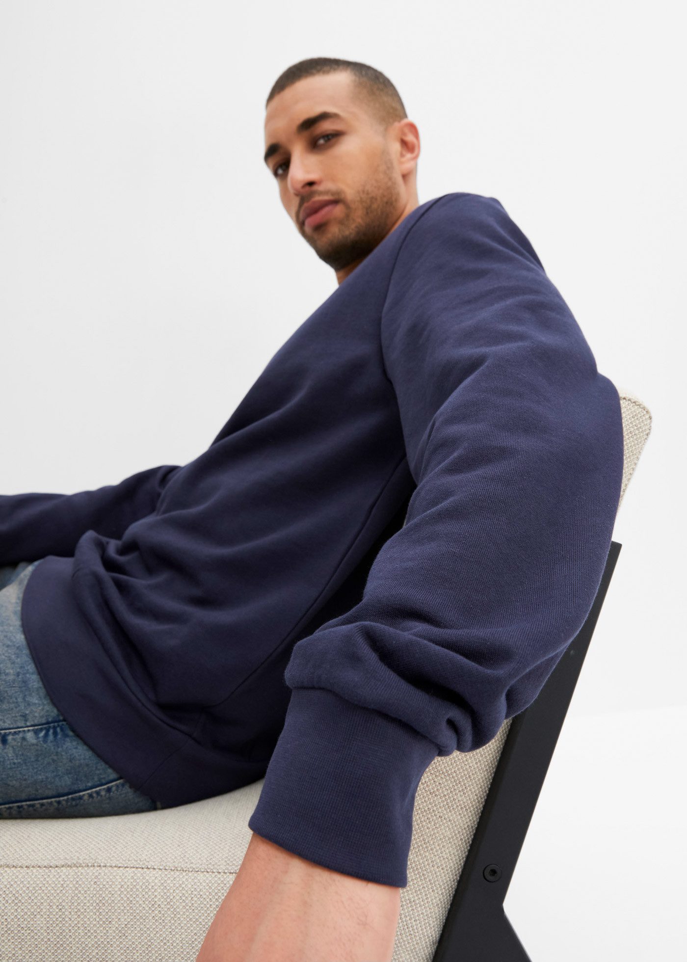 bonprix Sweatshirt Regular Fit, mit Rundhalsausschnitt, weich angeraute Innenseite