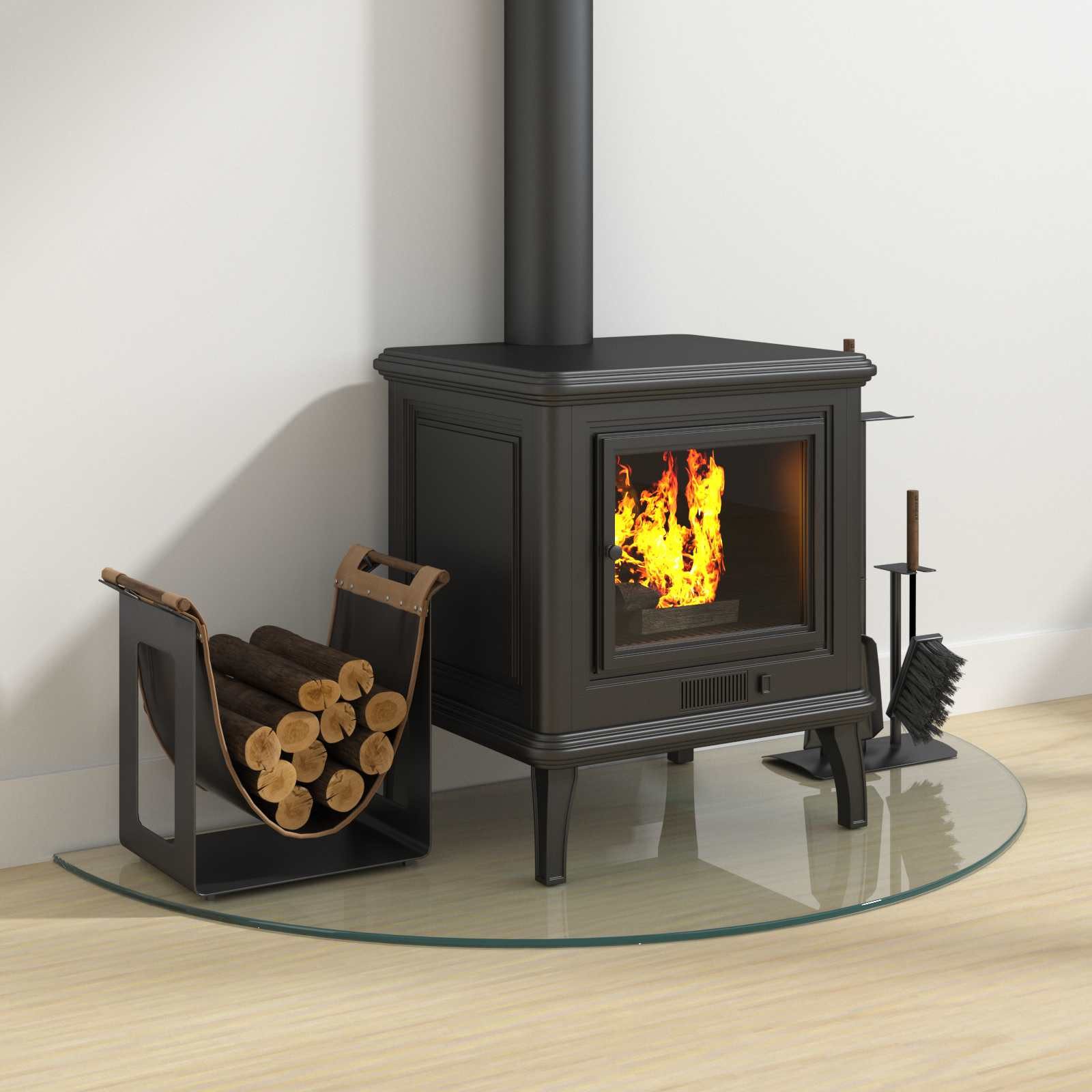 vidaXL Bodenplatte Feuerstelle Glasplatte Transparent 1000 x 500 mm Glas, (1-St)