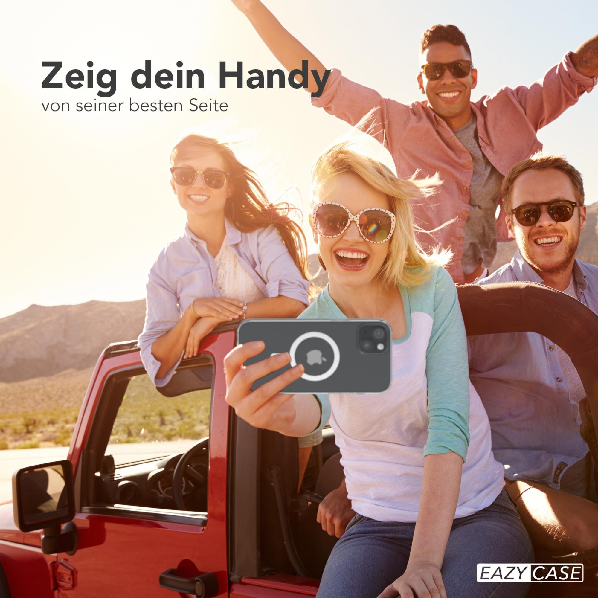 EAZY CASE Handyhülle Transparente Hülle mit MagSafe für iPhone 14 Plus 6,7 Zoll, Back Cover, Bumper Case, Handy Schutzhülle Kameraschutz, Durchsichtig