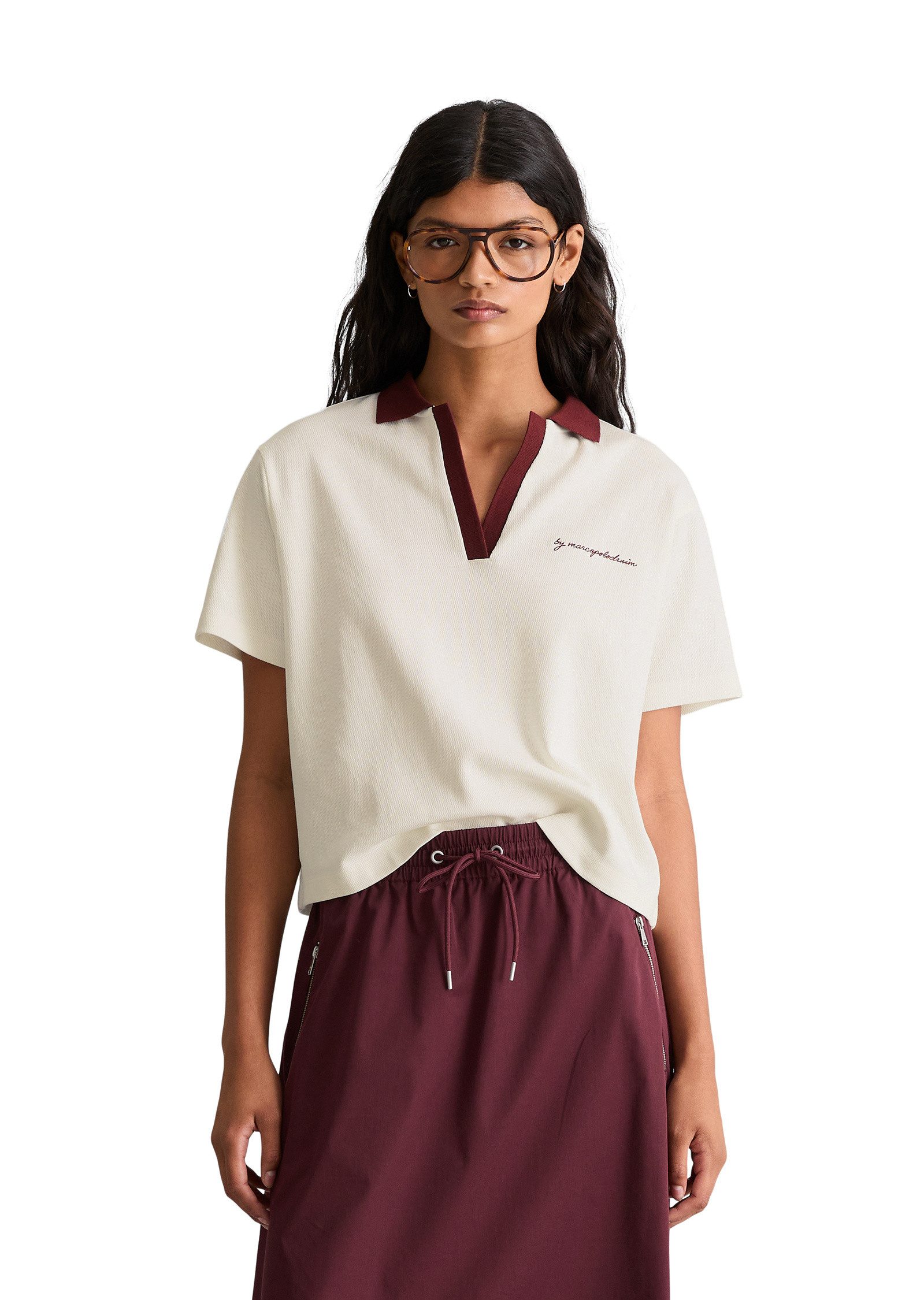 Marc O'Polo DENIM Poloshirt aus reiner Bio-Baumwolle