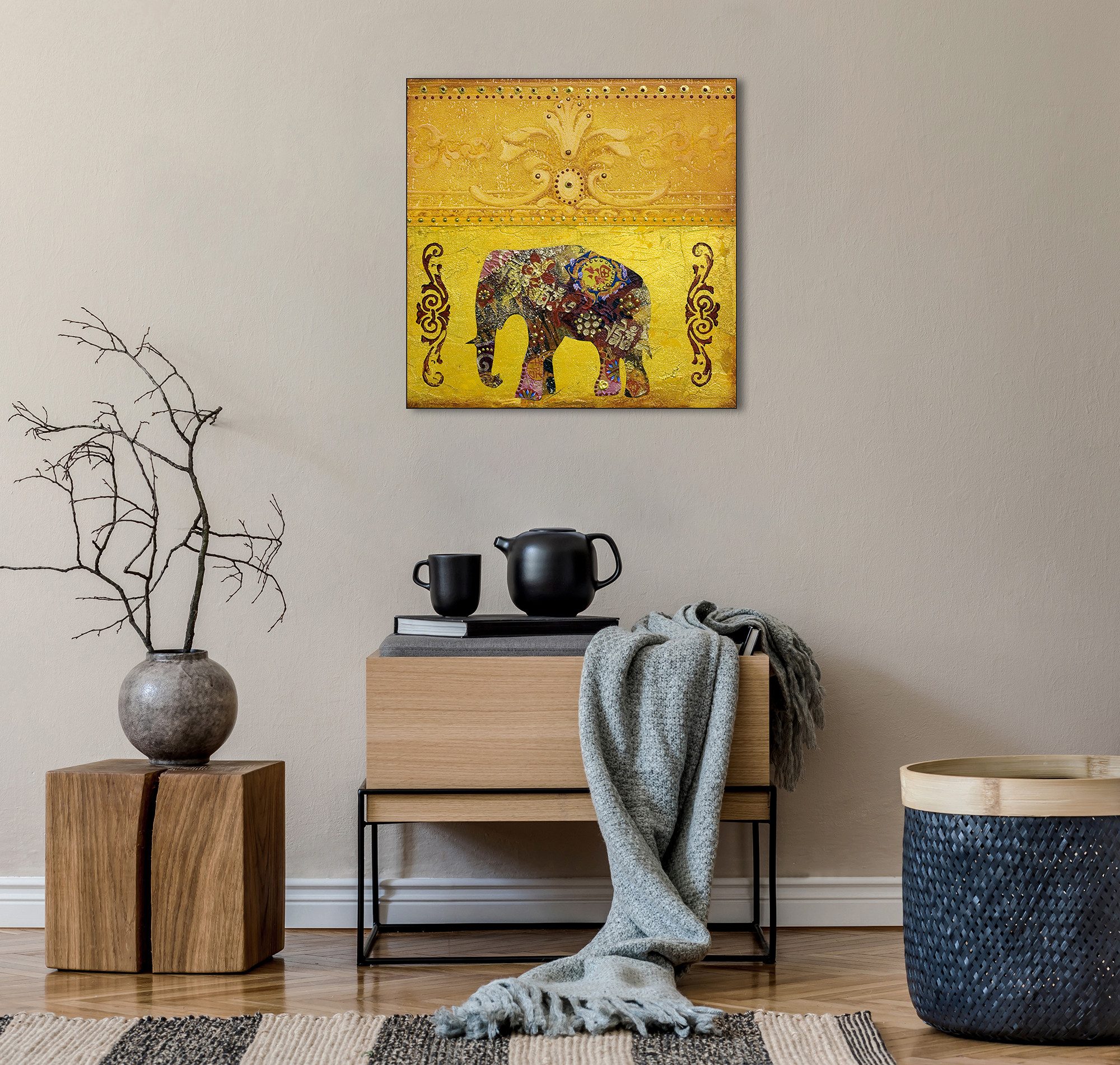queence Acrylglasbild Elephant God - Lord Ganesha : Ganesh Chaturthi, Elefant, Elefant, Tier inkl. rückseitiger, vormontierter Aufhängung