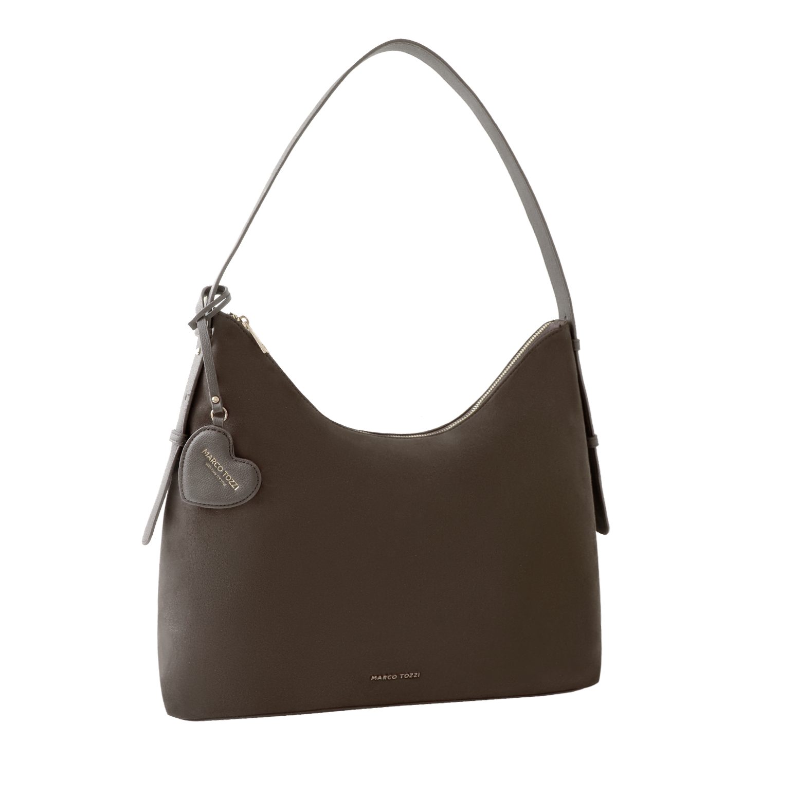 MARCO TOZZI Hobo, Damen Schultertasche, Handtasche mit Logoschriftzug