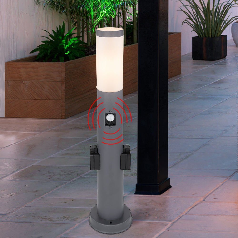 Leuchtmittel Wegleuchte mit Warmweiß, dimmbar Gartenleuchte Farbwechsel, mit Fernbedienung Außen-Stehlampe, Globo Außen inklusive, LED