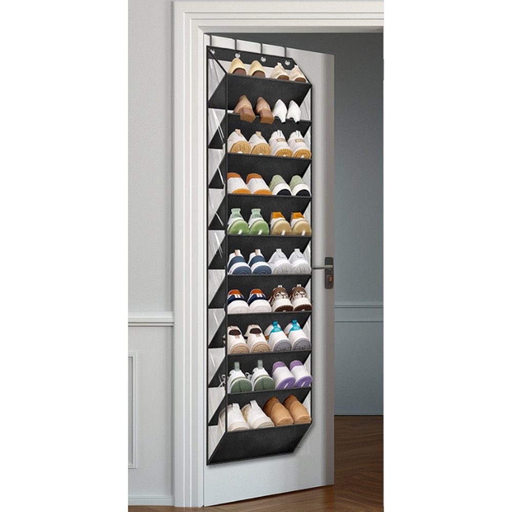 Coonoor Hängeregal Schuh-Organizer mit großen, tiefen Taschen, Hängeregal Schuhhalter, für schmale Türen – Bild 3 von 5
