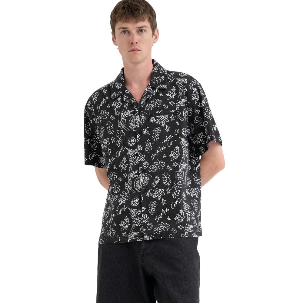 Santa Cruz Kurzarmhemd Hemd Santa Cruz Finn (1-tlg) Allover-Print
