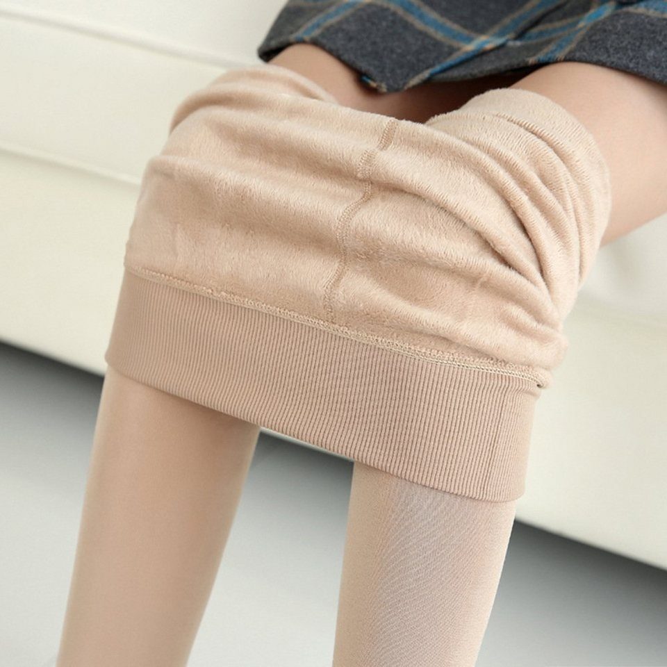 Daisred Thermoleggings Damen Thermo Strumpfhose Leggings mit Innenfleece