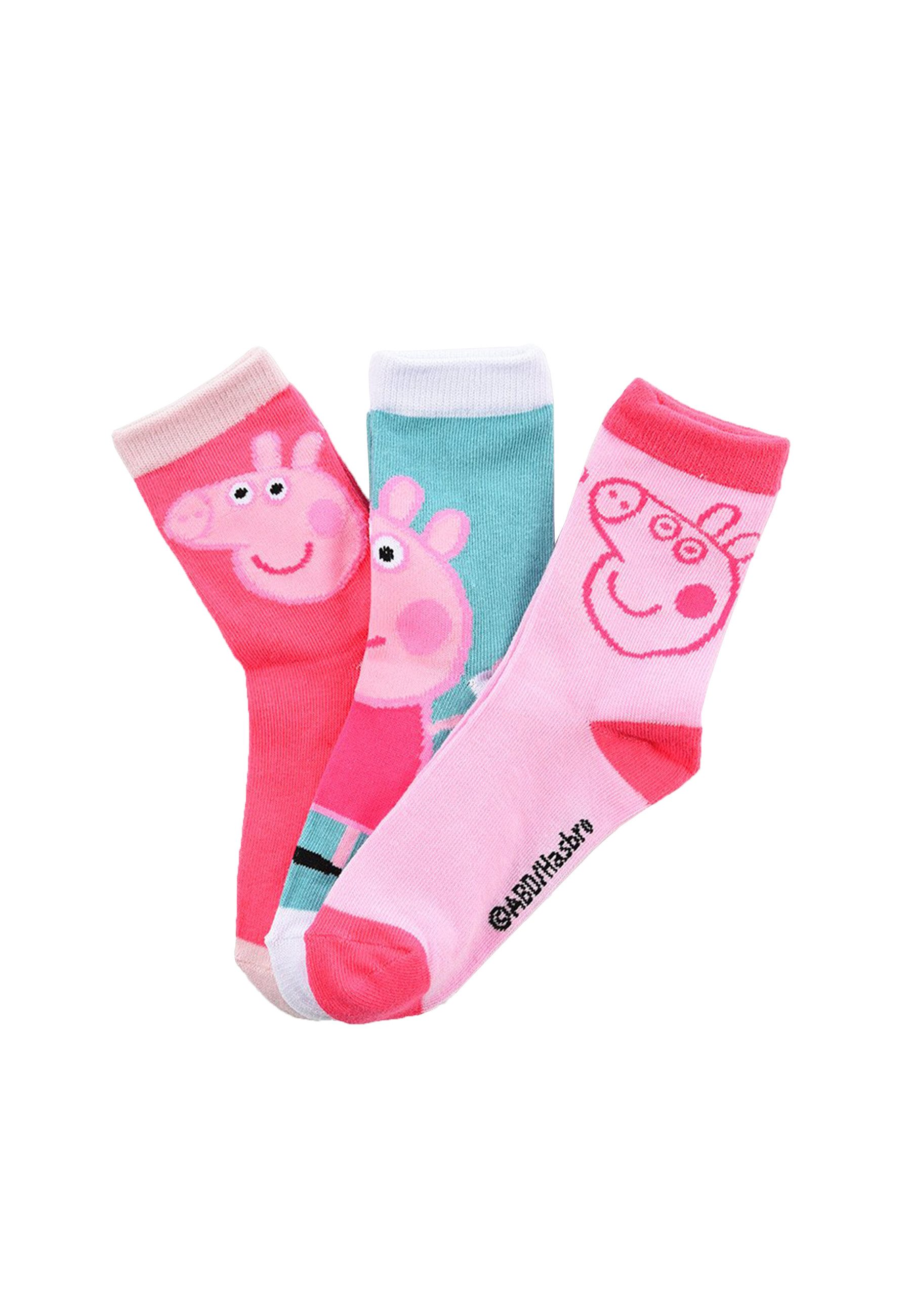 Peppa Pig Socken Peppa Wutz Socken Mädchen 6er Pack (6-Paar)