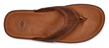 UGG Seaside Flip Zehentrenner, Sommerschuh, Schlappen, Poolslides, Badeschuh, mit Logoschriftzügen