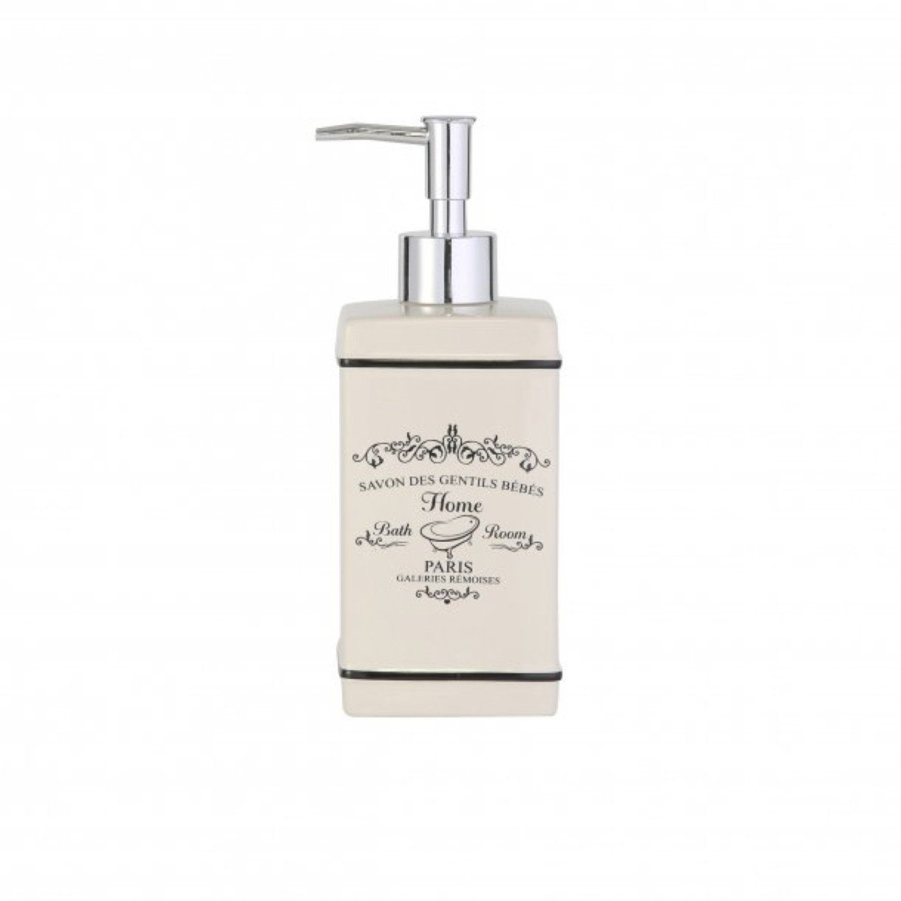 axentia Seifenspender Paris, (1-tlg), 500 ml, Pumpdosierer aus Steingut