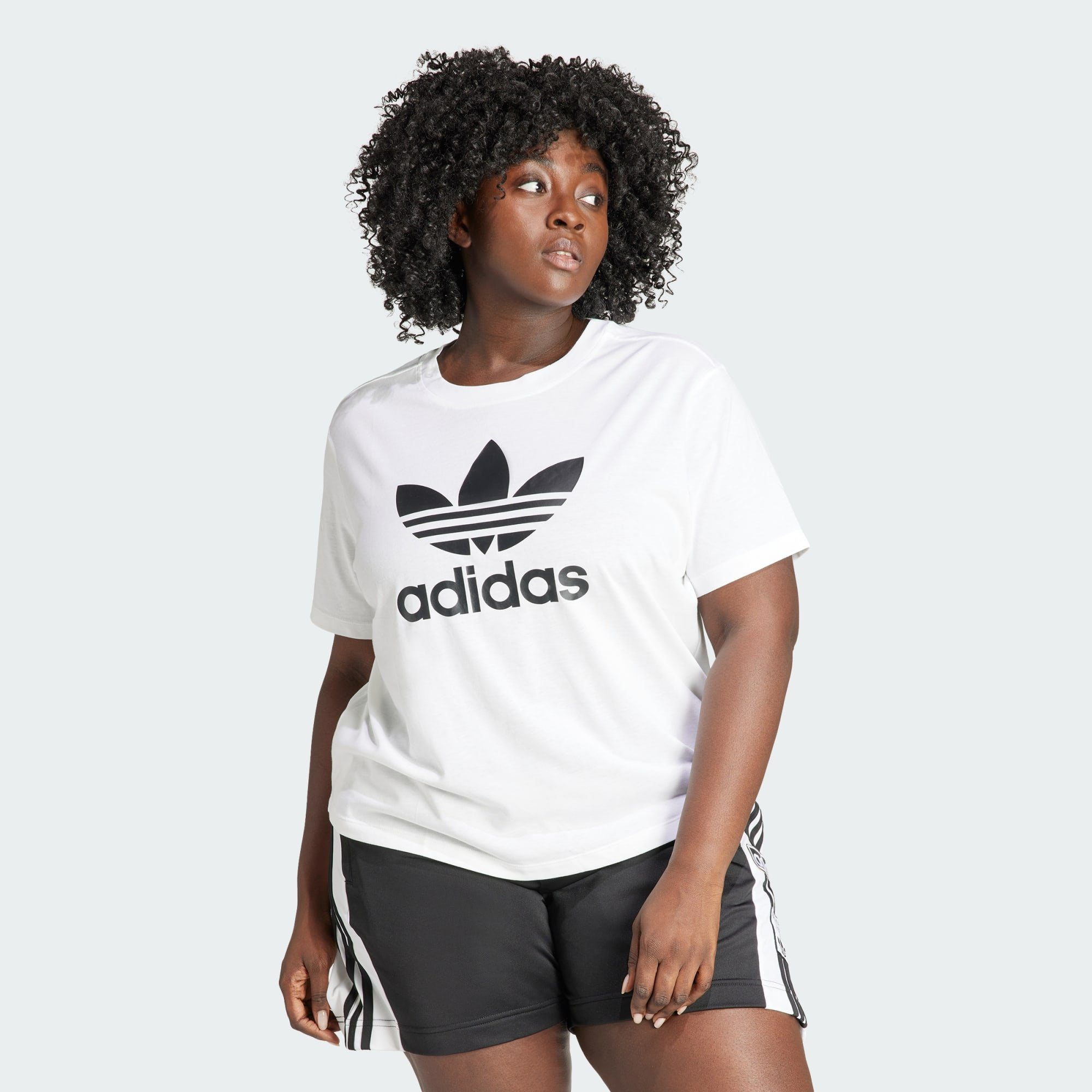 adidas Originals T-Shirt ADICOLOR GROSSE White TREFOIL BOXY – T-SHIRT GRÖSSEN