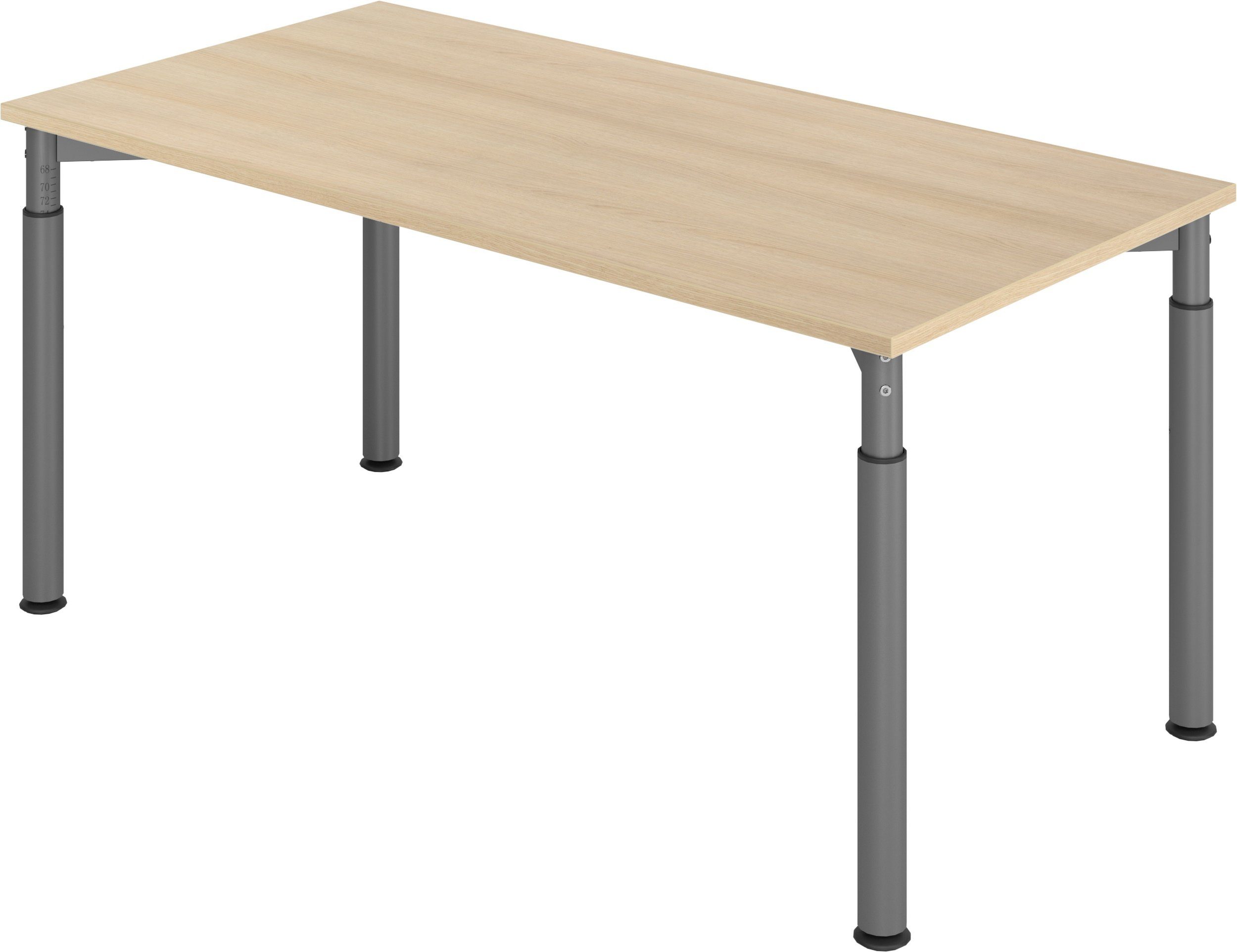 Serie-Y, - - Graphit Eiche Schreibtisch Schreibtisch x Dekor: 80 bümö 160 Gestell: Rechteck: cm