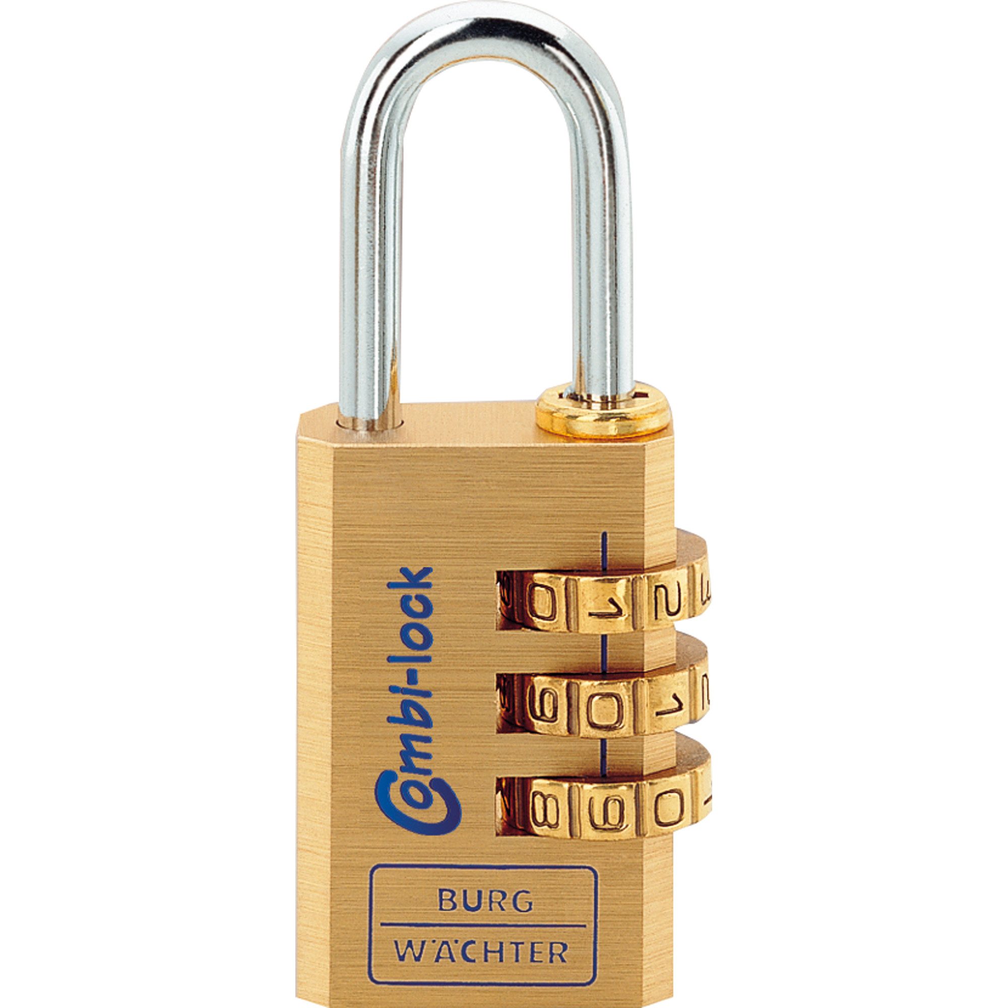 Burg Wächter Kettenschloss Zahlenschloss 80/30M Messing mittel rostfrei