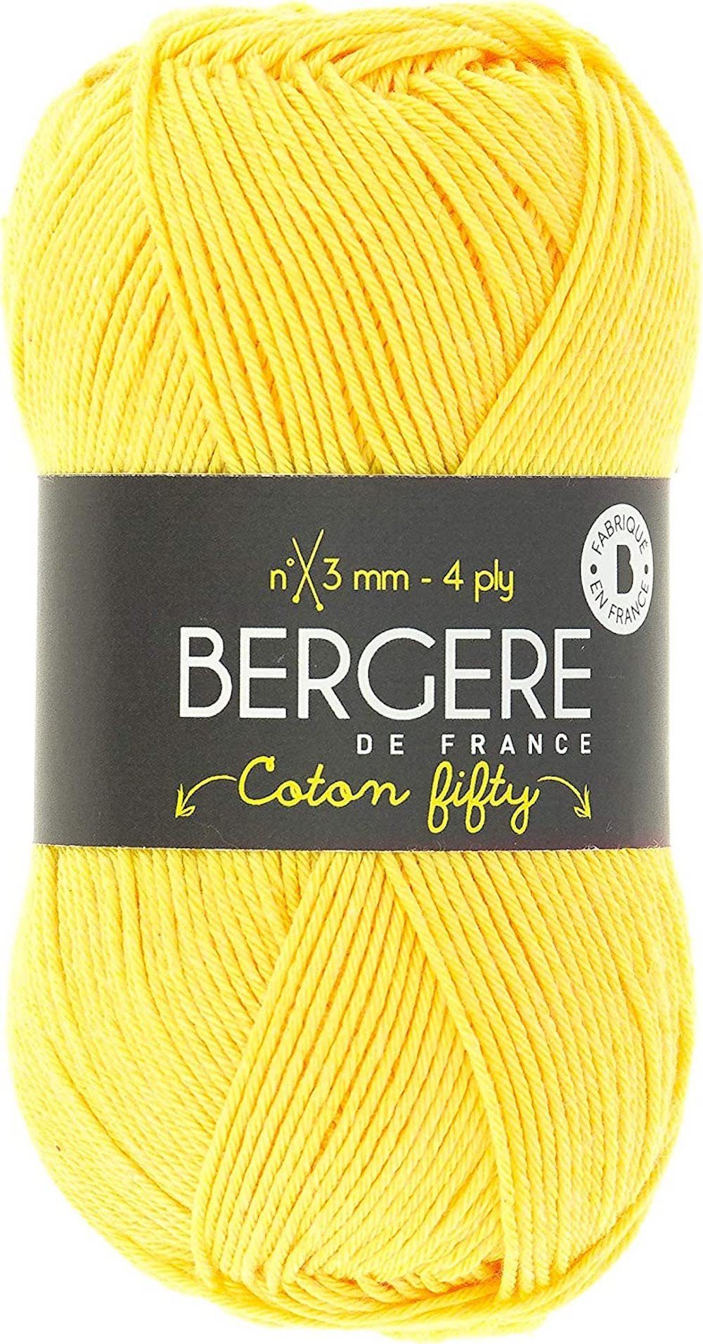Bergere Dekofigur Coton Fifty, Baumwollgarn, 50g/140m Citron