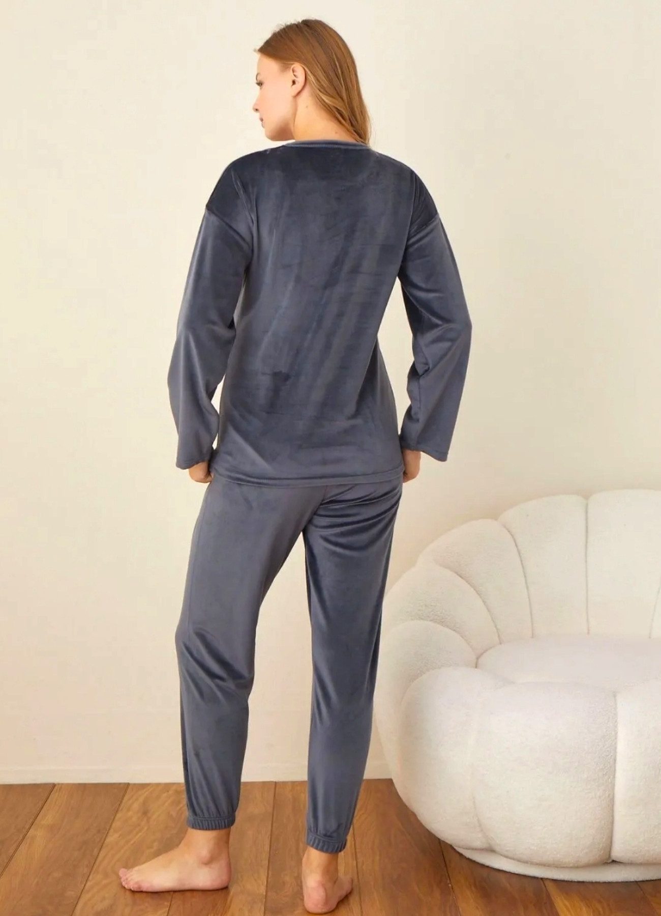 fashionshowcase Schlafanzug Damen Hausanzug aus Samt günstig online kaufen