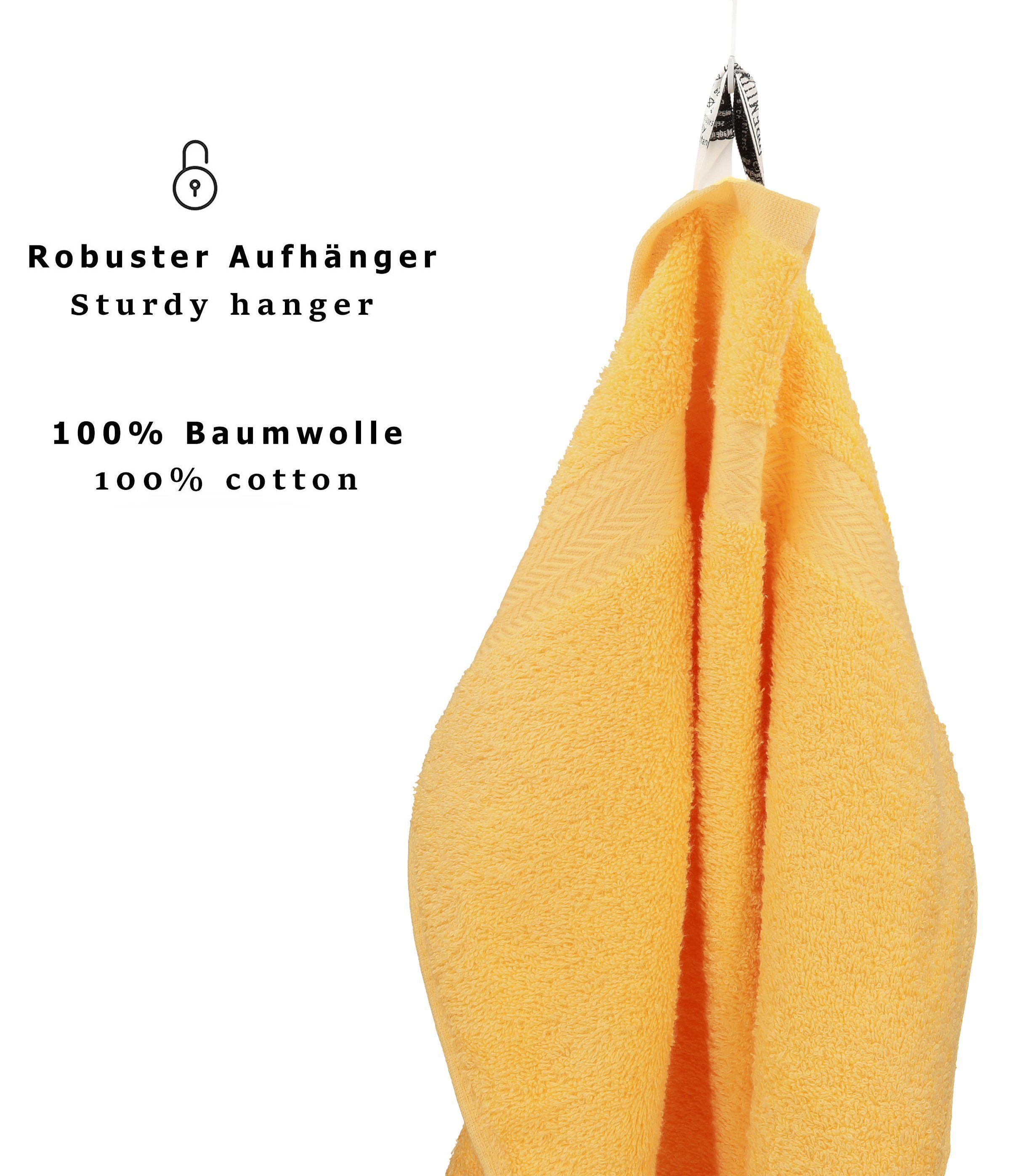 Betz Gästehandtücher 20 Stück Gästehandtücher Premium 30x50 cm Farbe honiggelb, 100% Baumwolle